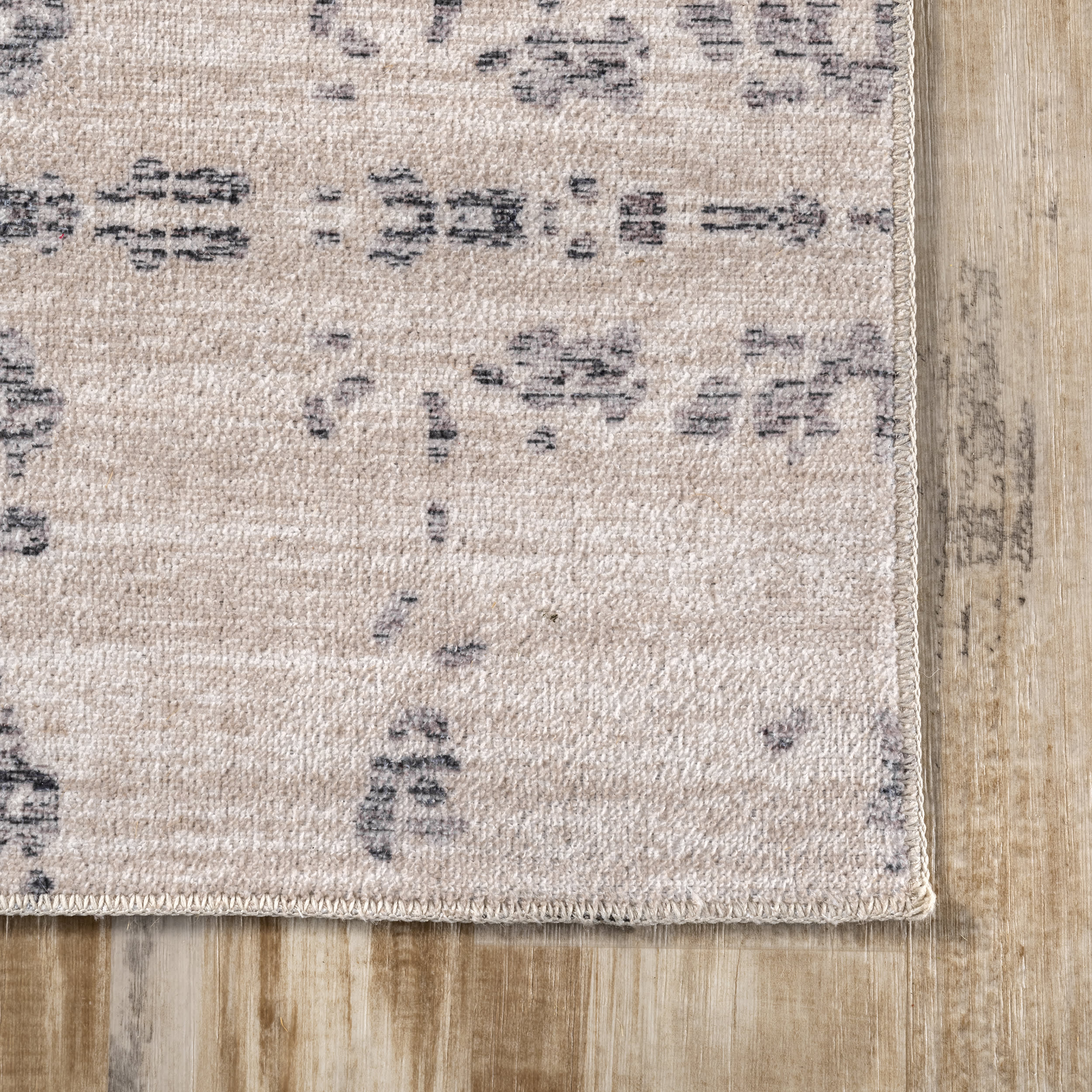 Abstract Washable Rug | Grey - Image 3