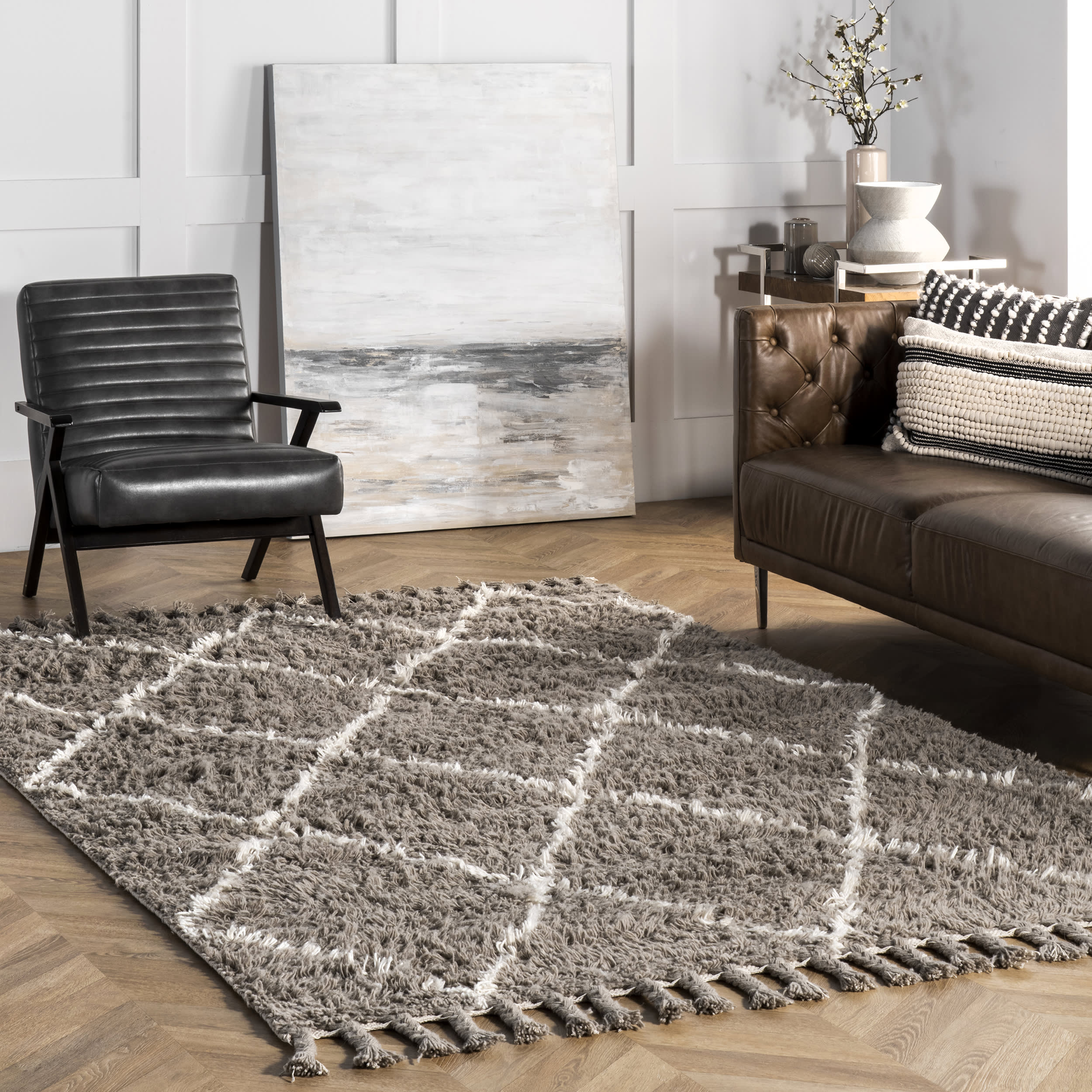 Adair Shag Rug | Grey - Image 2