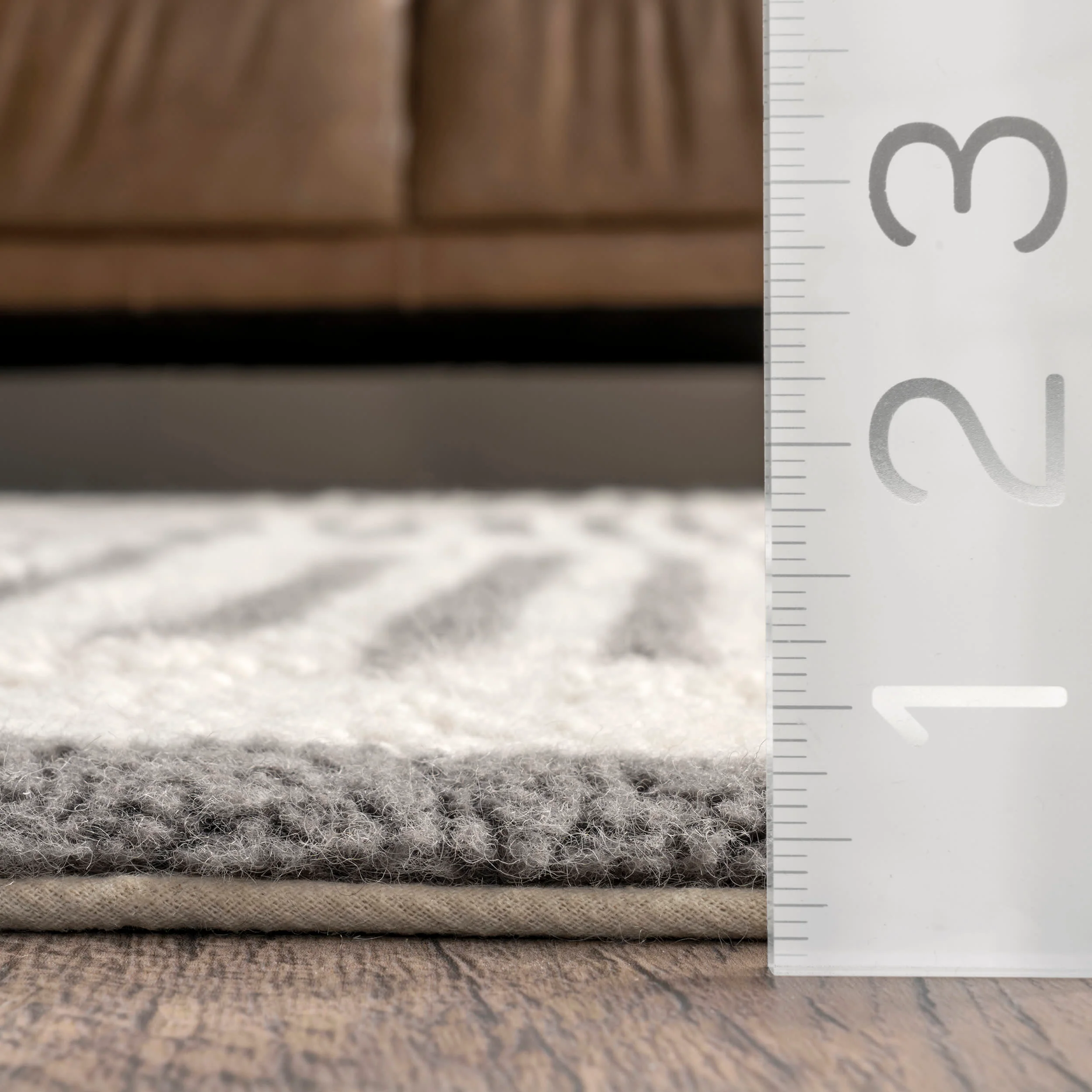 Addison Wool Pinstripe Washable Rug | Ivory - Image 5