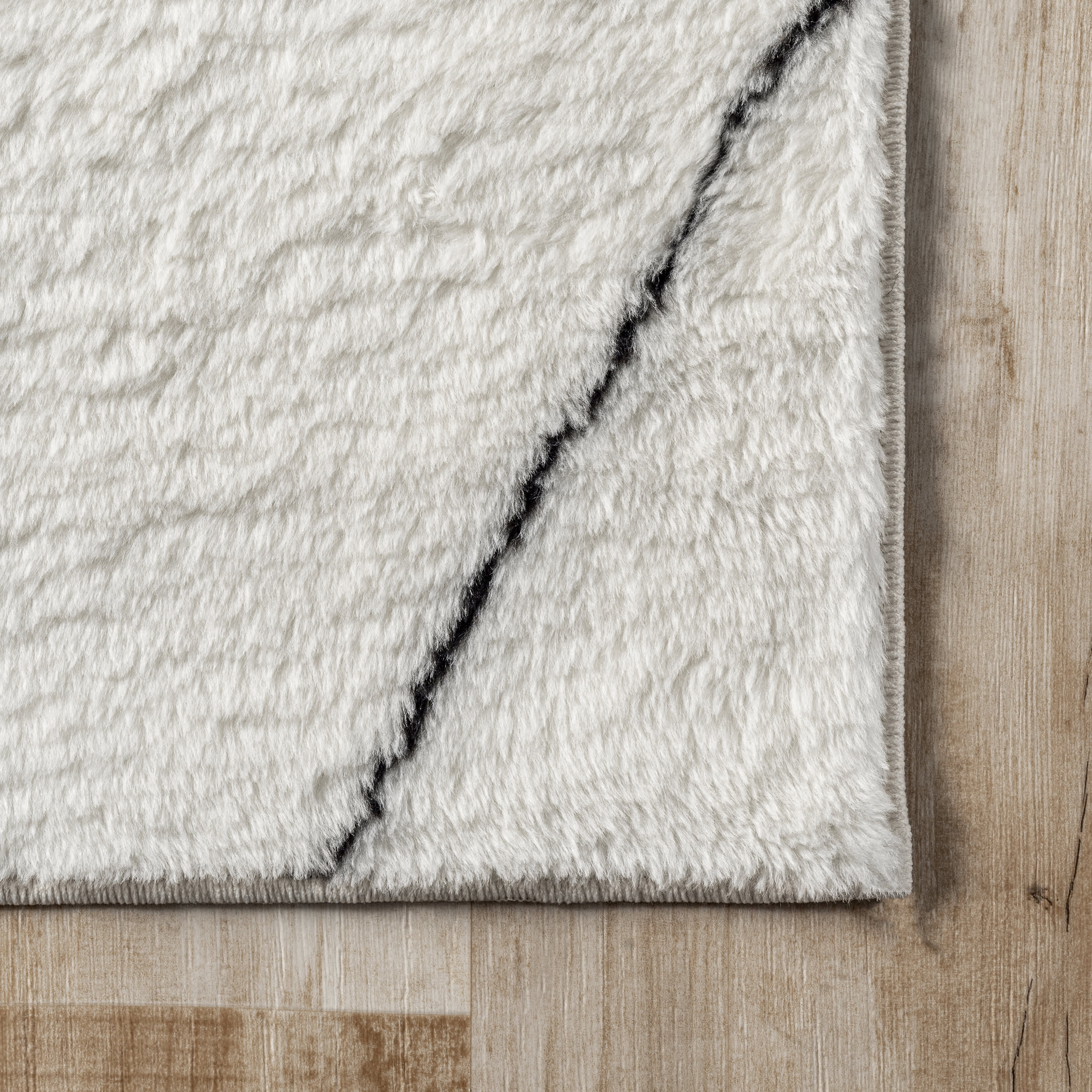 Addy Trellis Washable Shag Rug | Ivory - Image 3