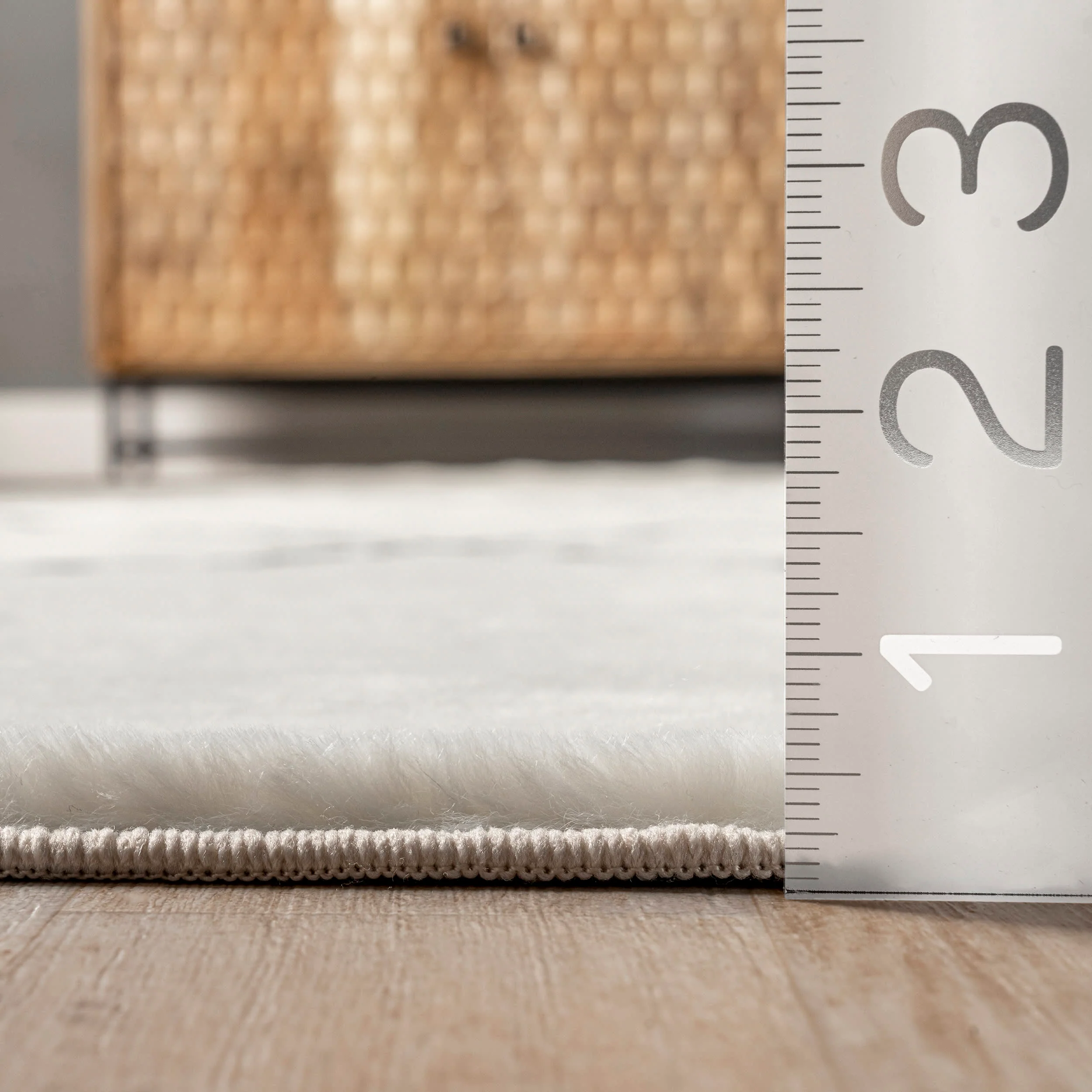 Addy Trellis Washable Shag Rug | Ivory - Image 4