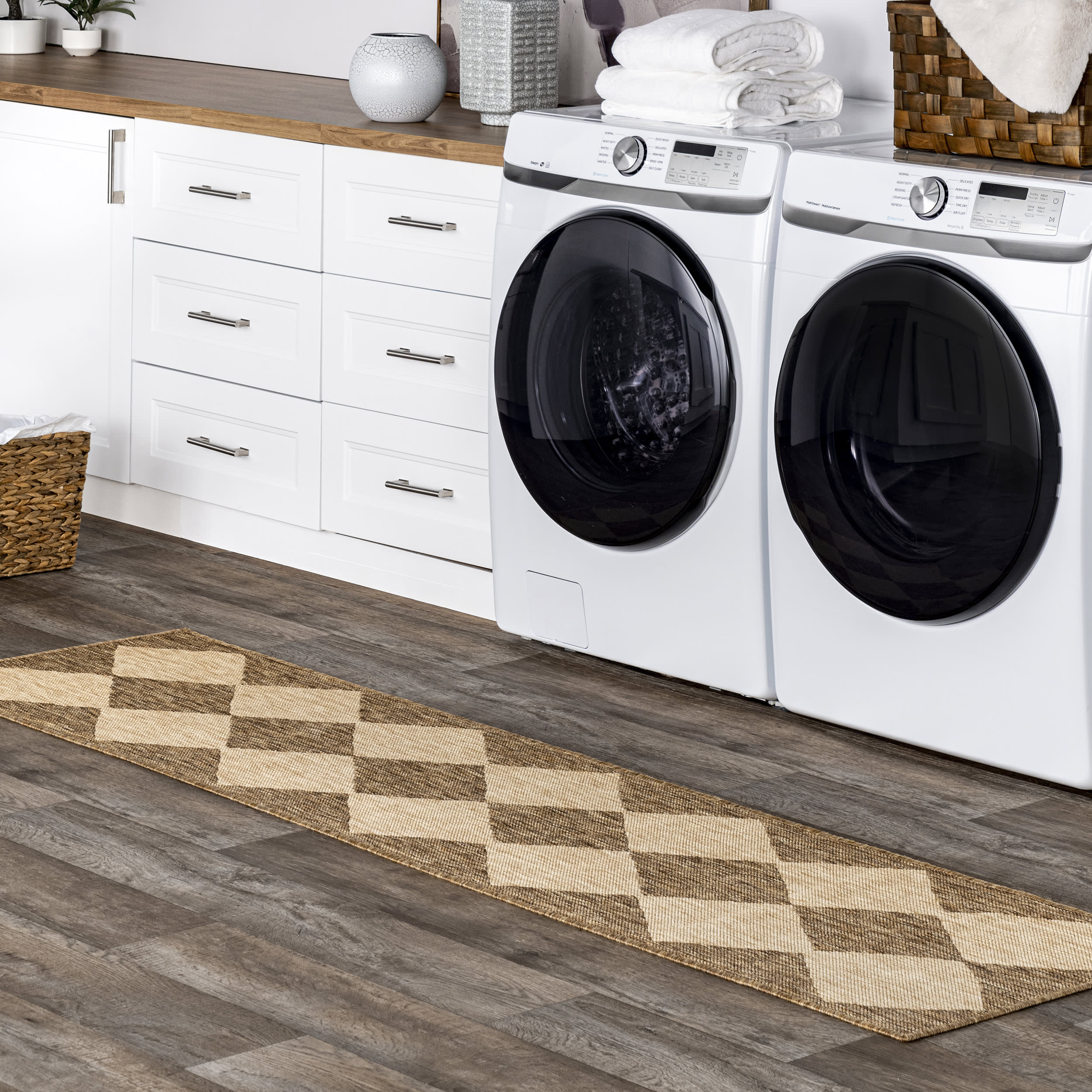 Adelaide Harlequin Indoor/Outdoor Rug | Brown - Image 2