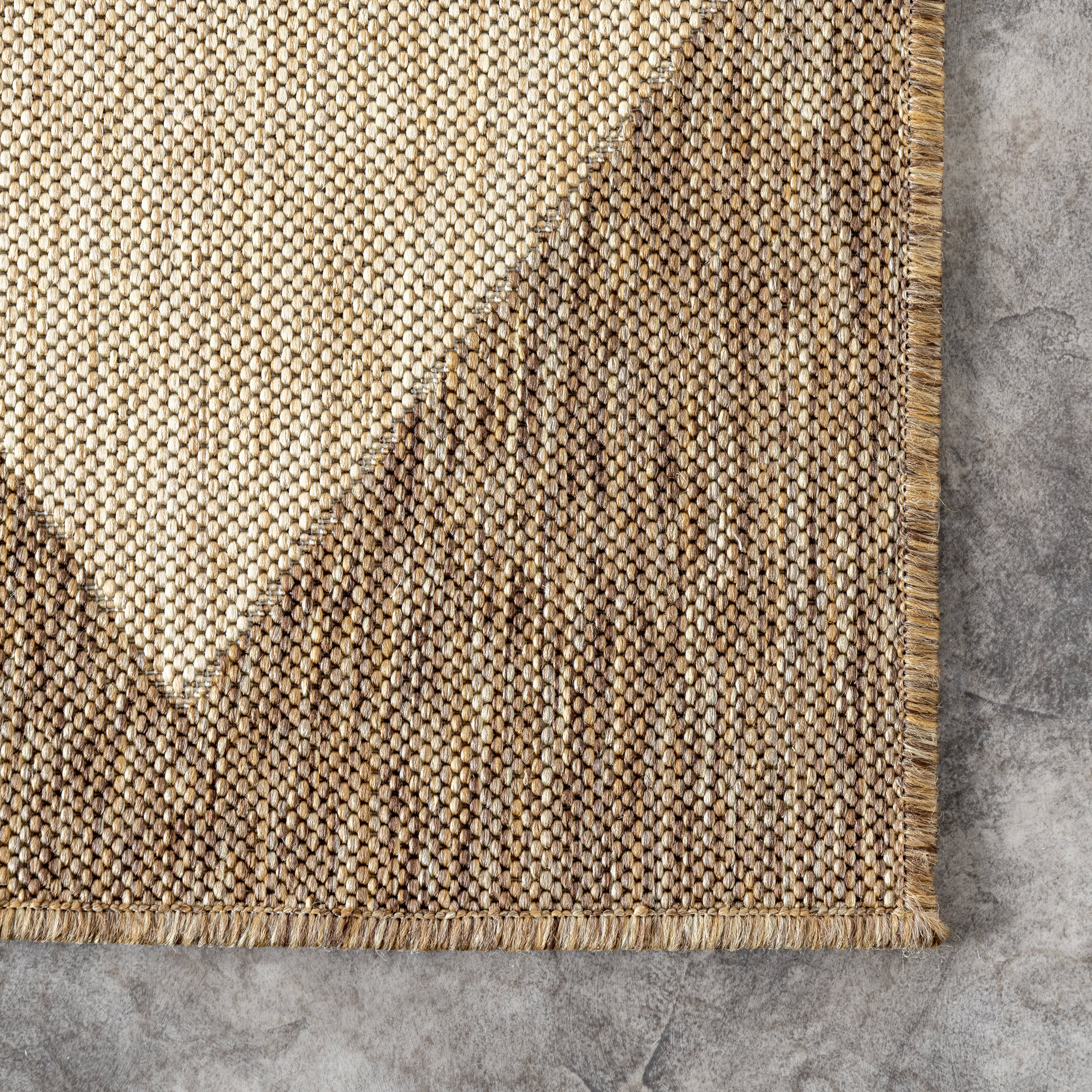 Adelaide Harlequin Indoor/Outdoor Rug | Brown - Image 3