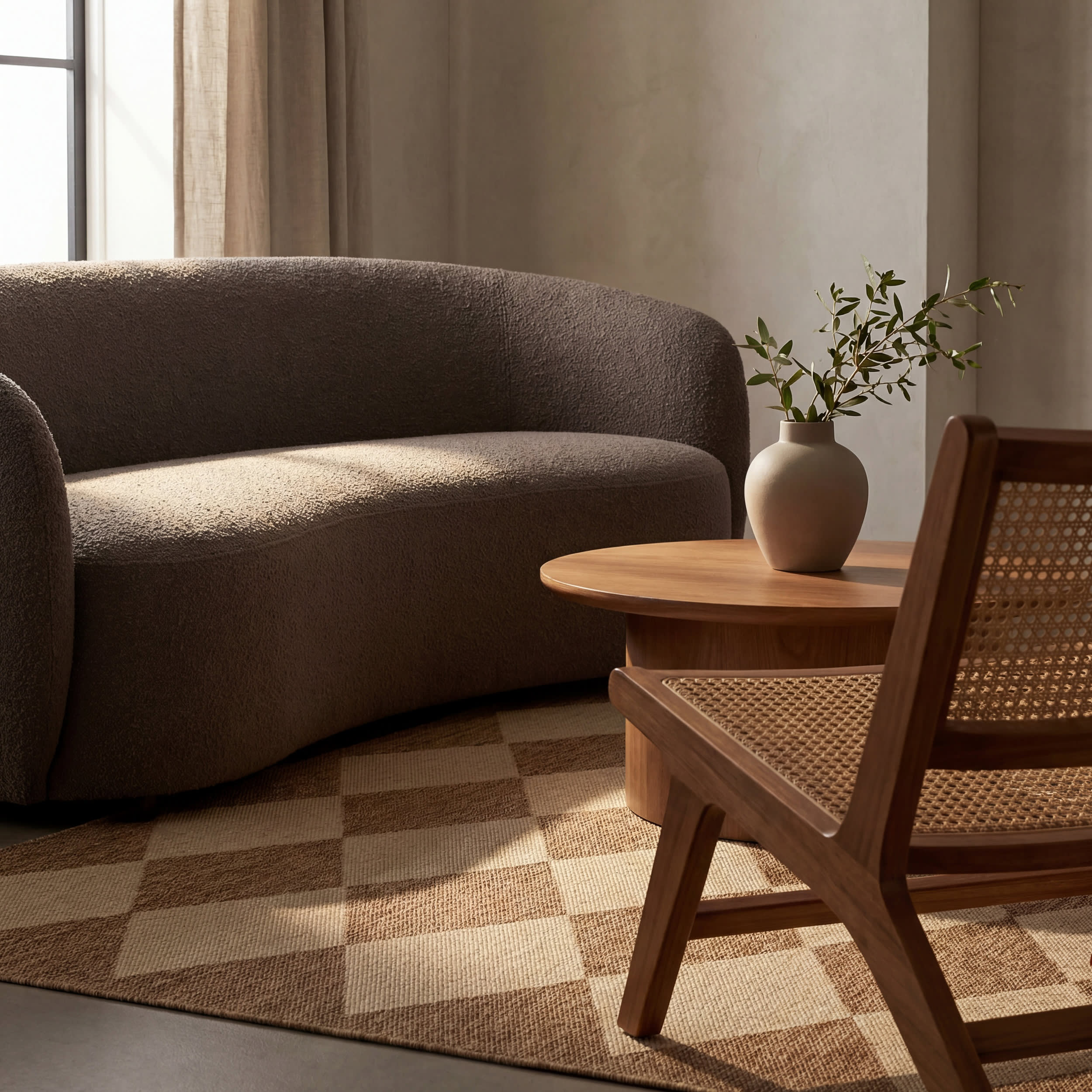 Adelaide Harlequin Indoor/Outdoor Rug | Brown - Image 4