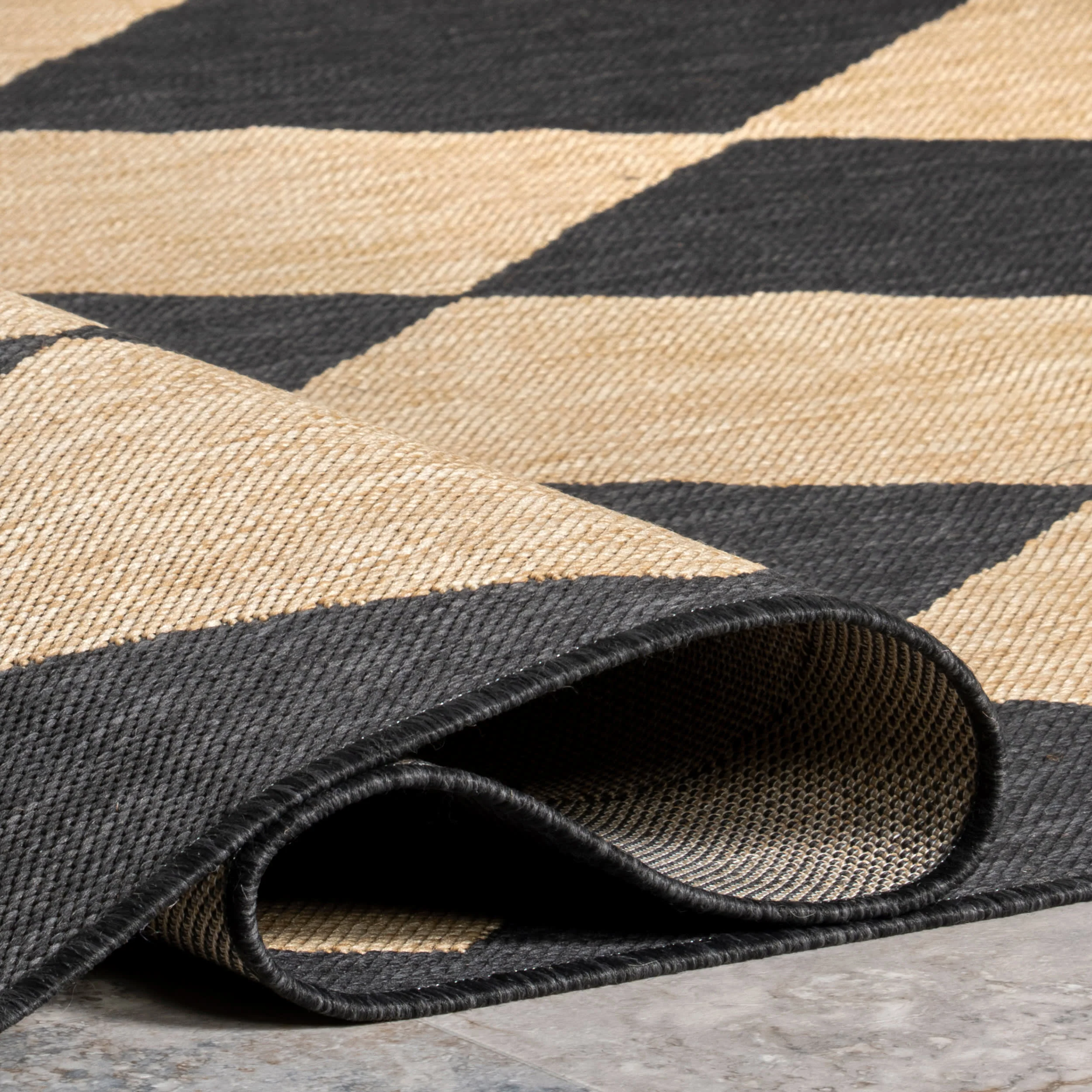 Adelaide Harlequin Indoor/Outdoor Rug | Dark Grey - Image 10