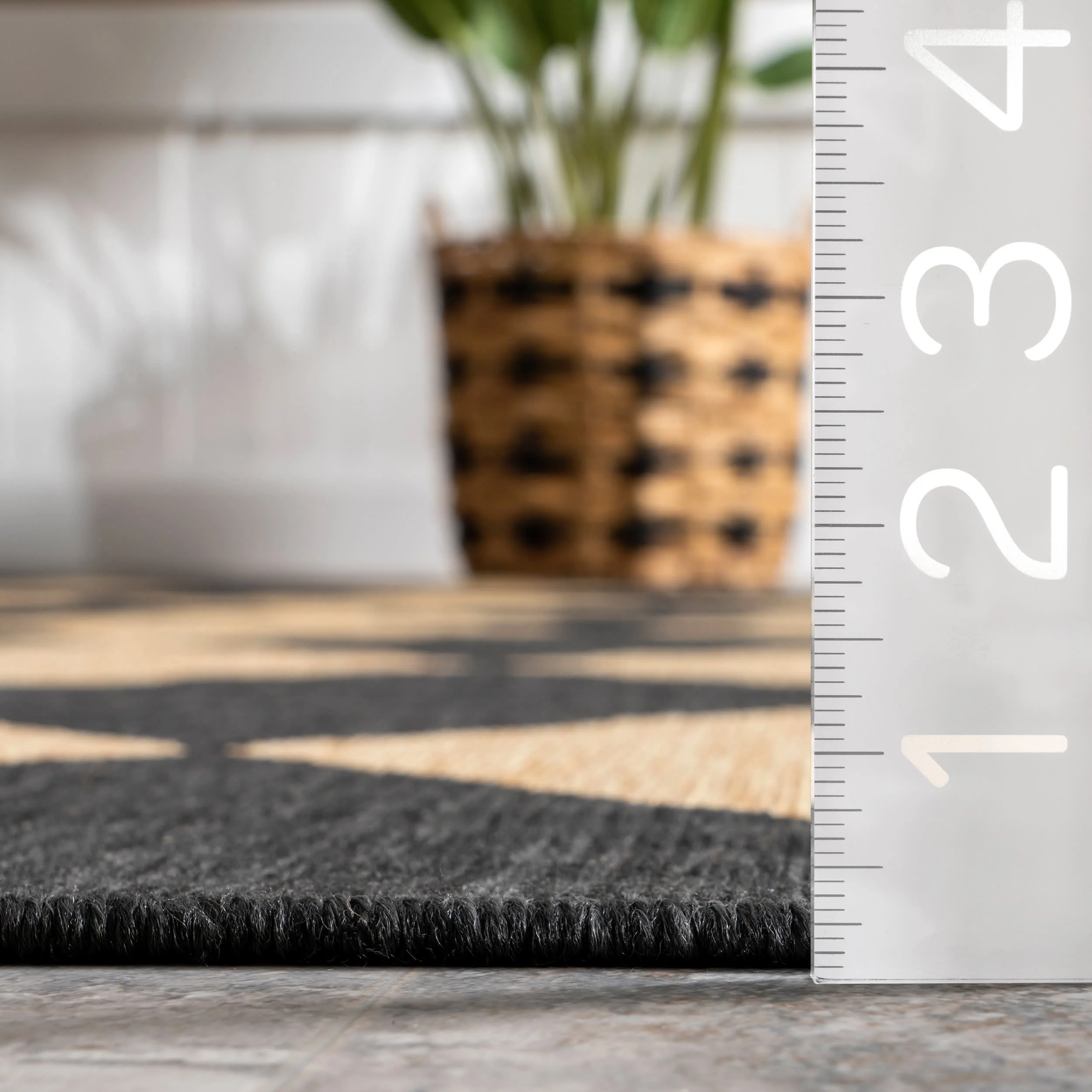 Adelaide Harlequin Indoor/Outdoor Rug | Dark Grey - Image 5