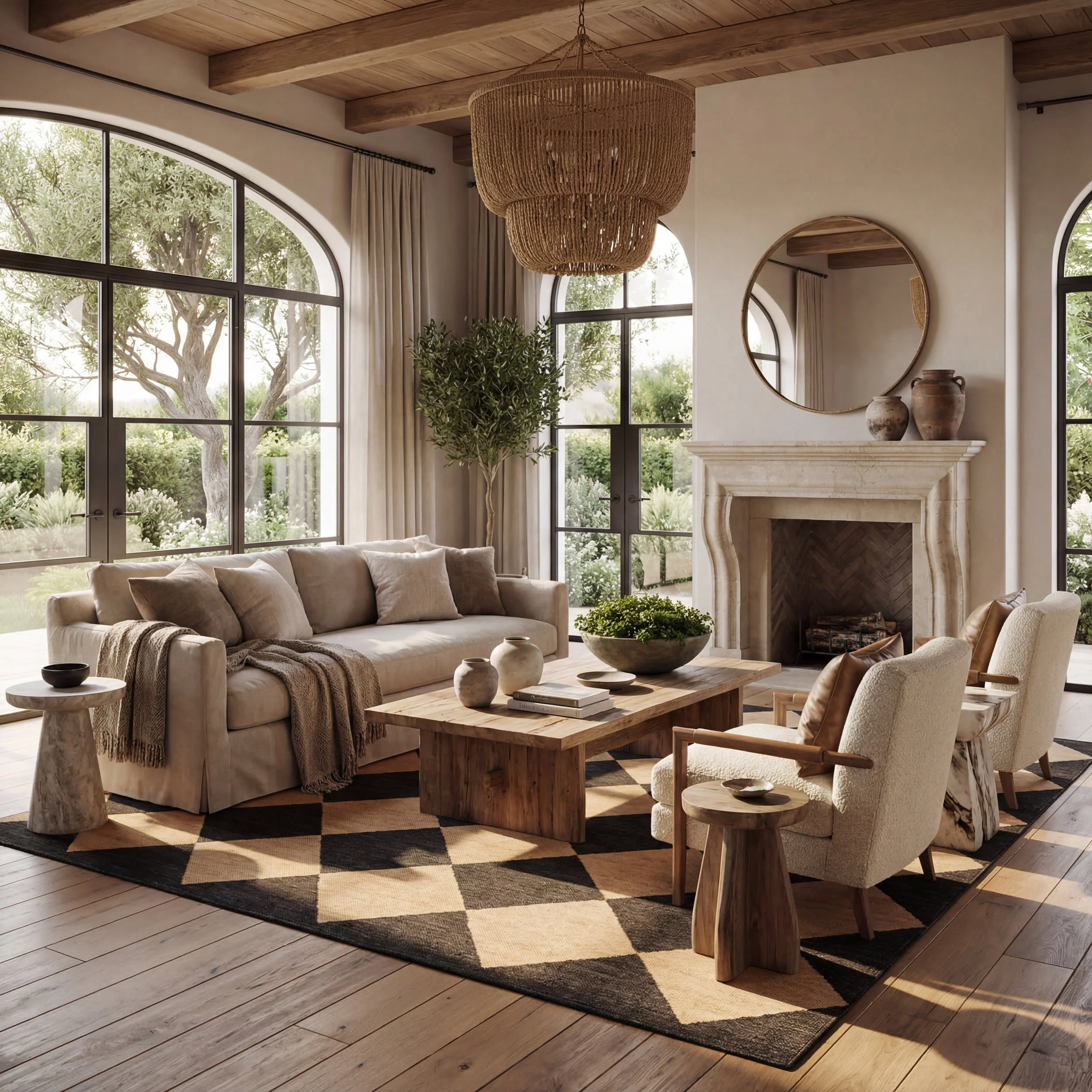 Adelaide Harlequin Indoor/Outdoor Rug | Dark Grey - Image 6