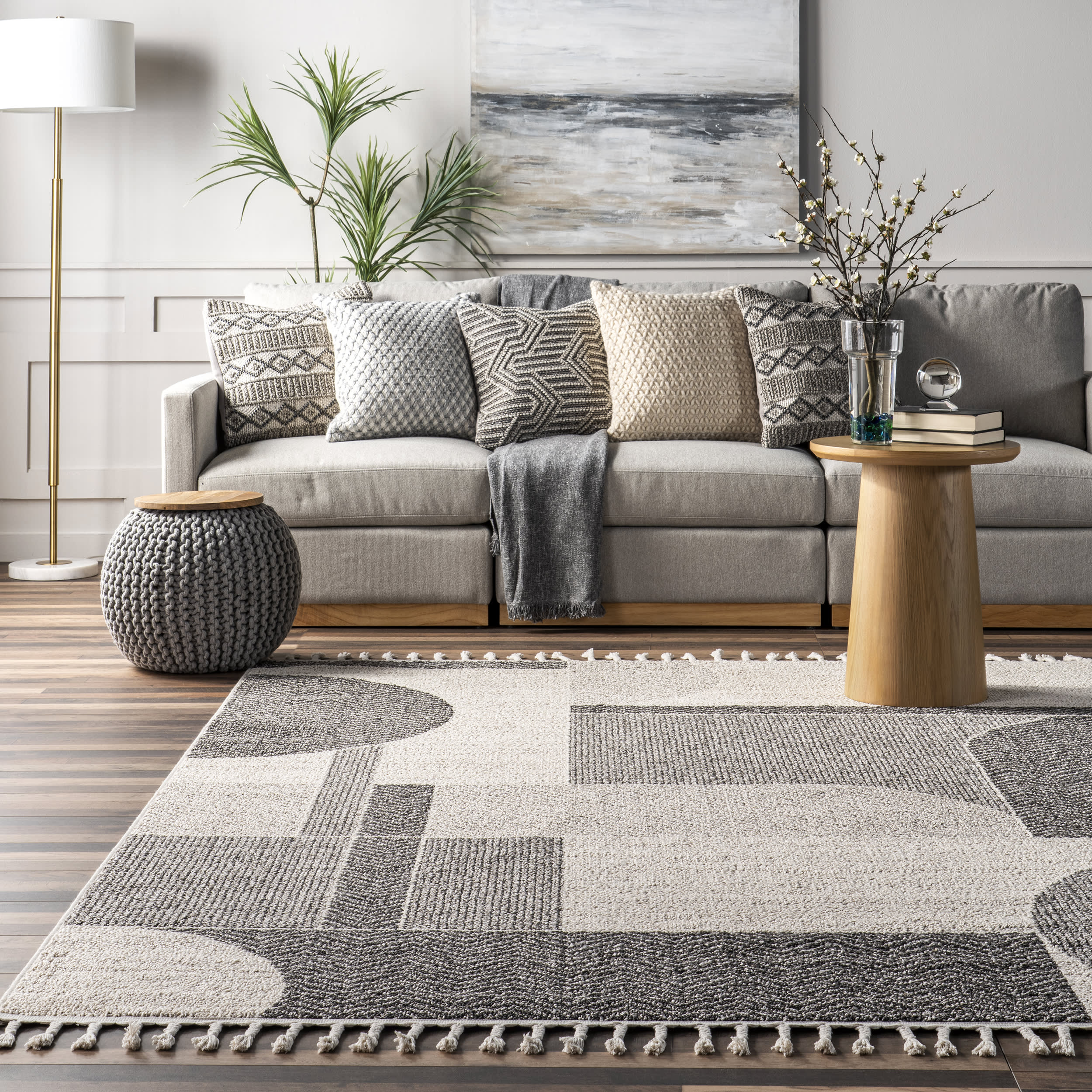 Adessa Classic Lattice Rug | Light Grey - Image 4