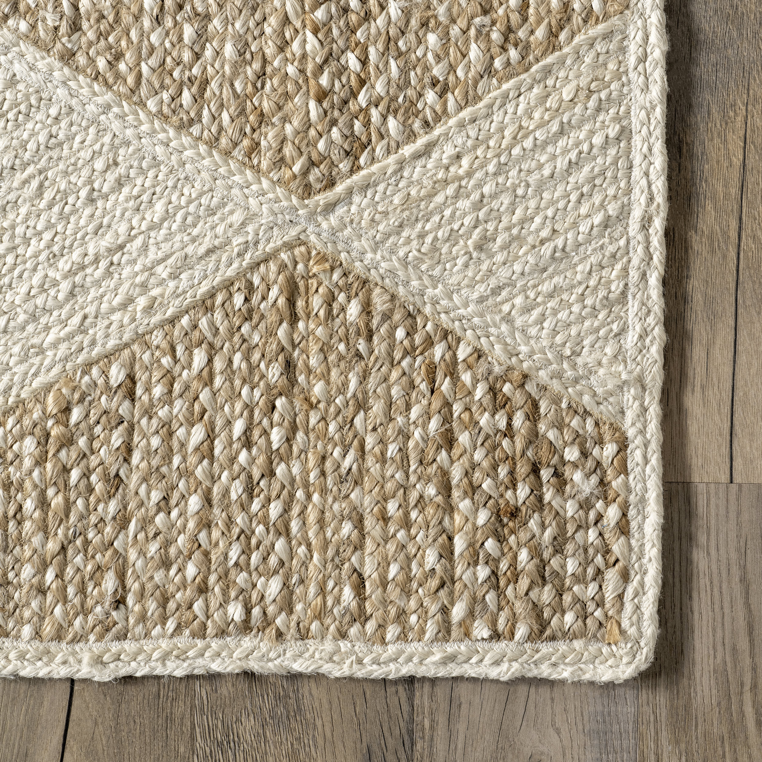 Adhara Jute Honeycomb Rug | Ivory - Image 3