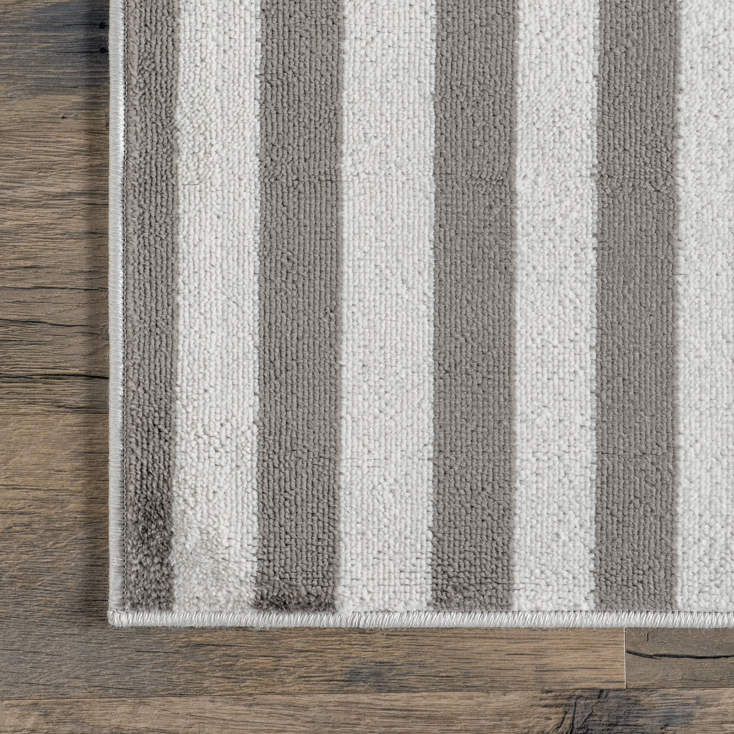 Adina Vintage Striped Rug | Light Grey - Image 3