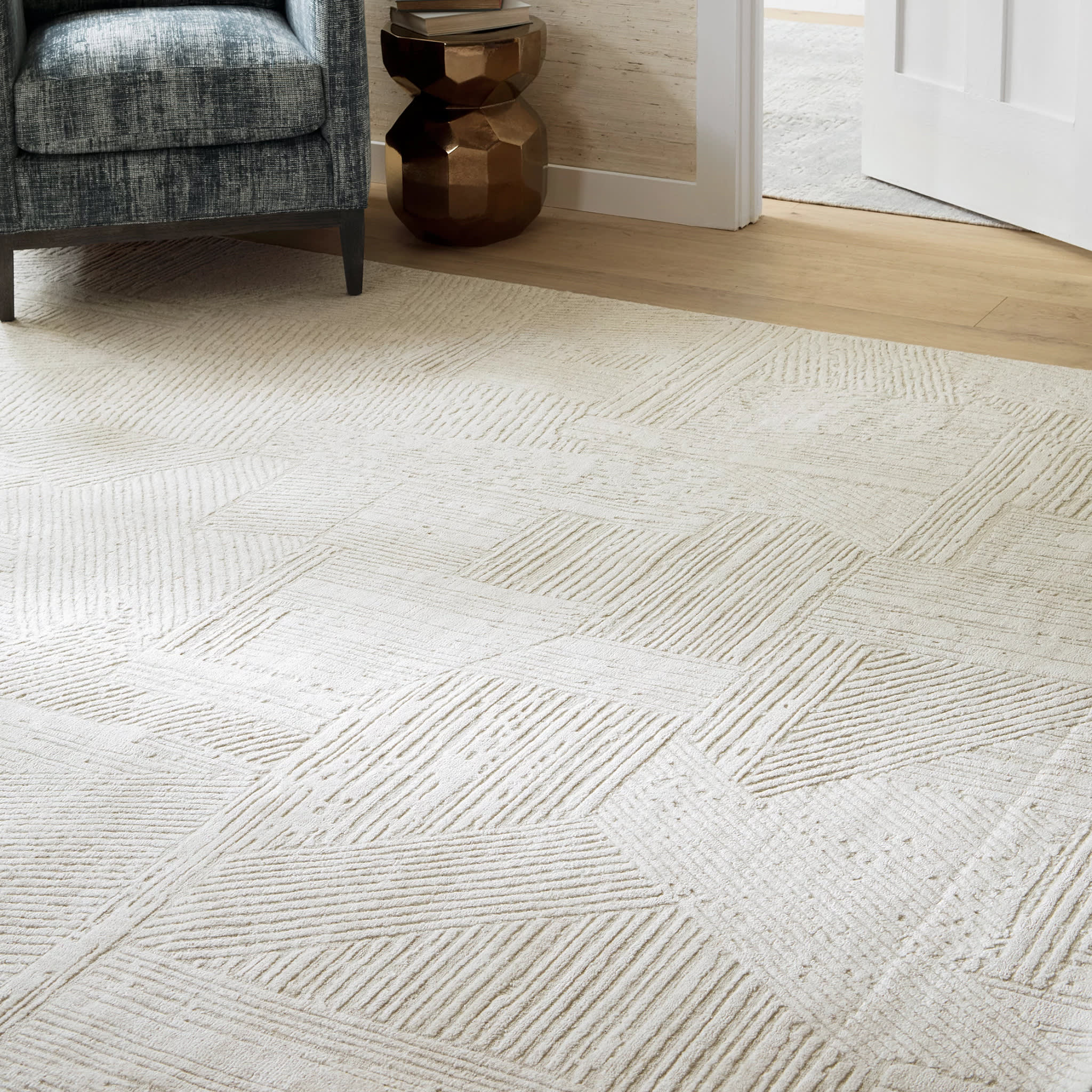 Adrian Handwoven Wool Rug | Beige - Image 2