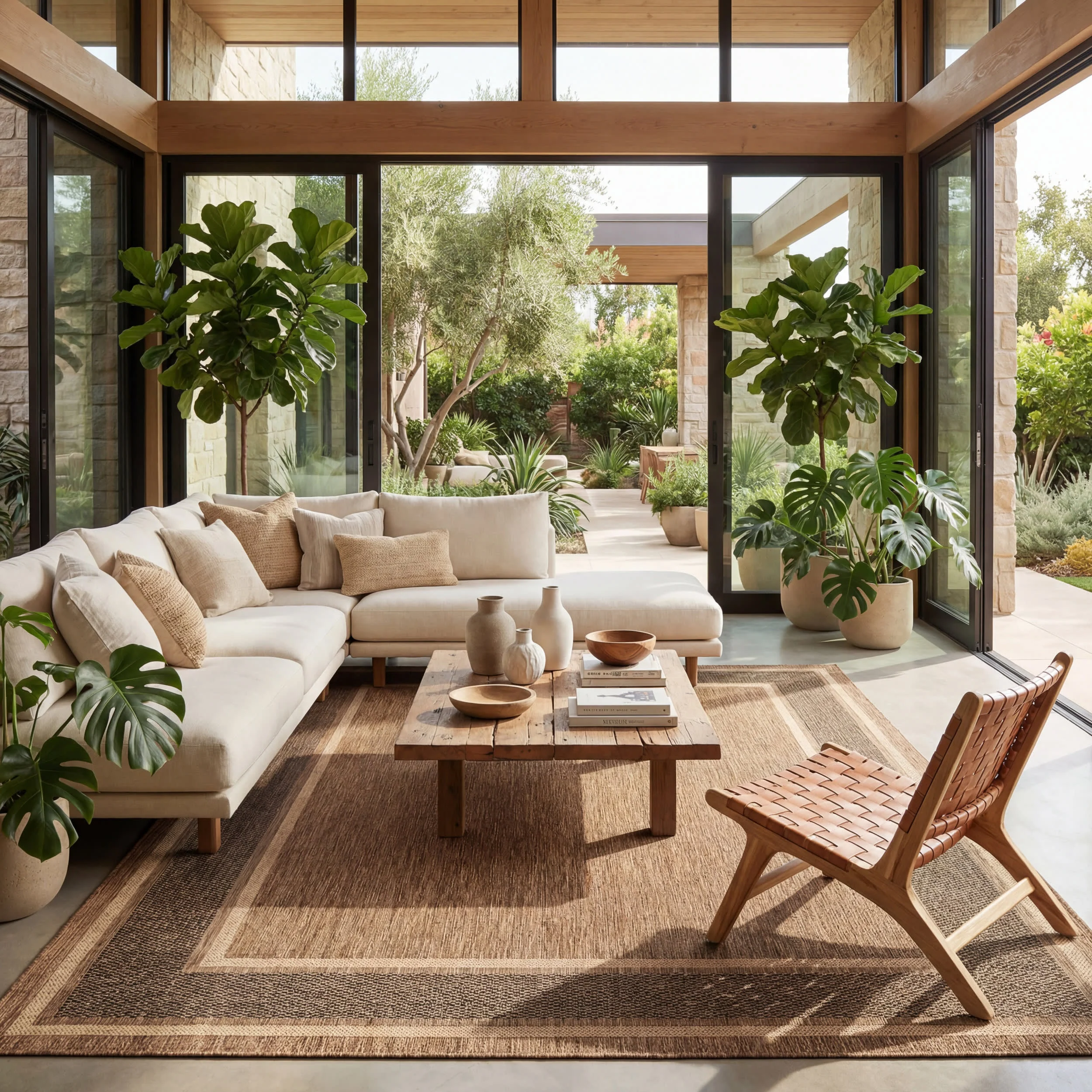 Aeli Modern Bordered Indoor/Outdoor Rug | Black - Image 10