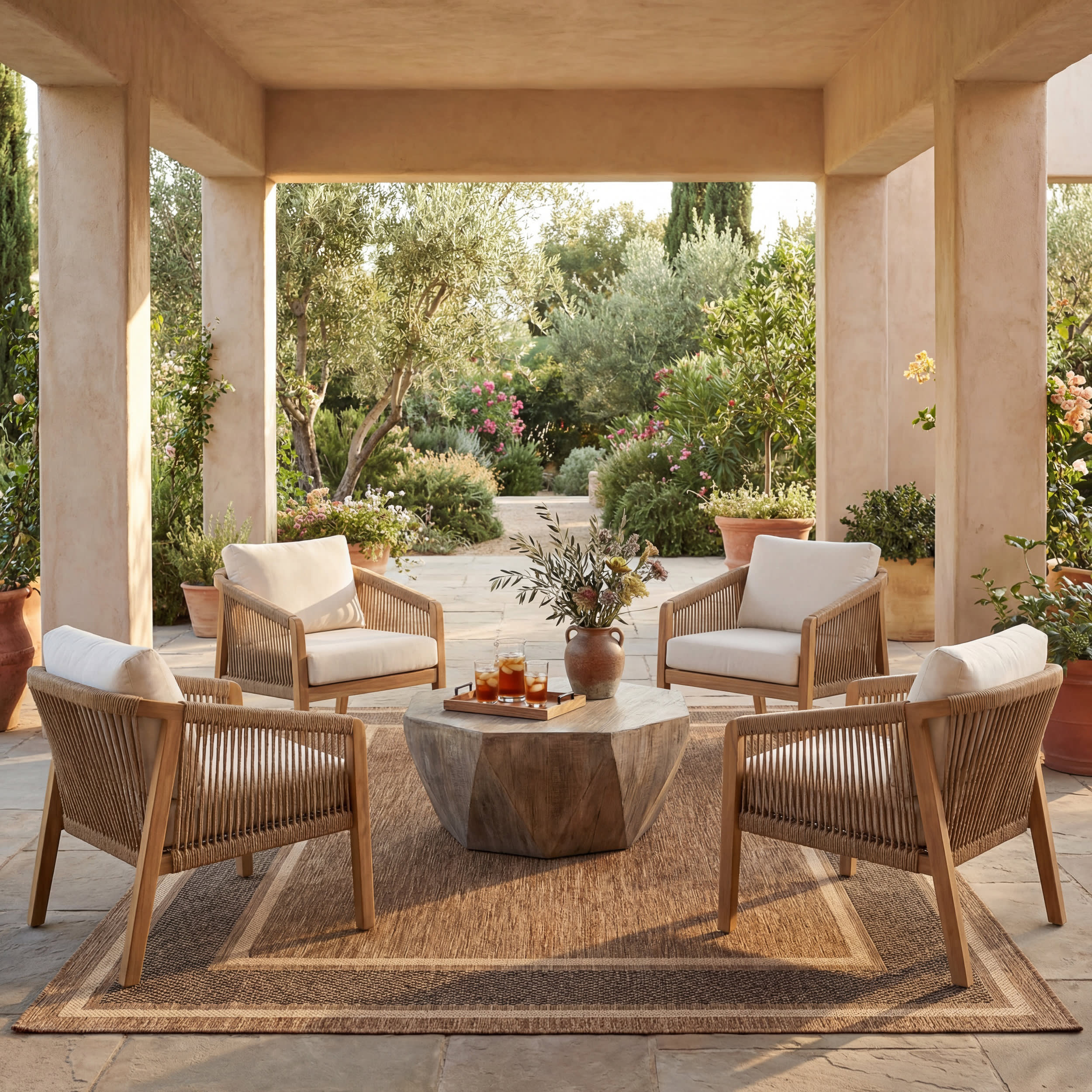 Aeli Modern Bordered Indoor/Outdoor Rug | Black - Image 2