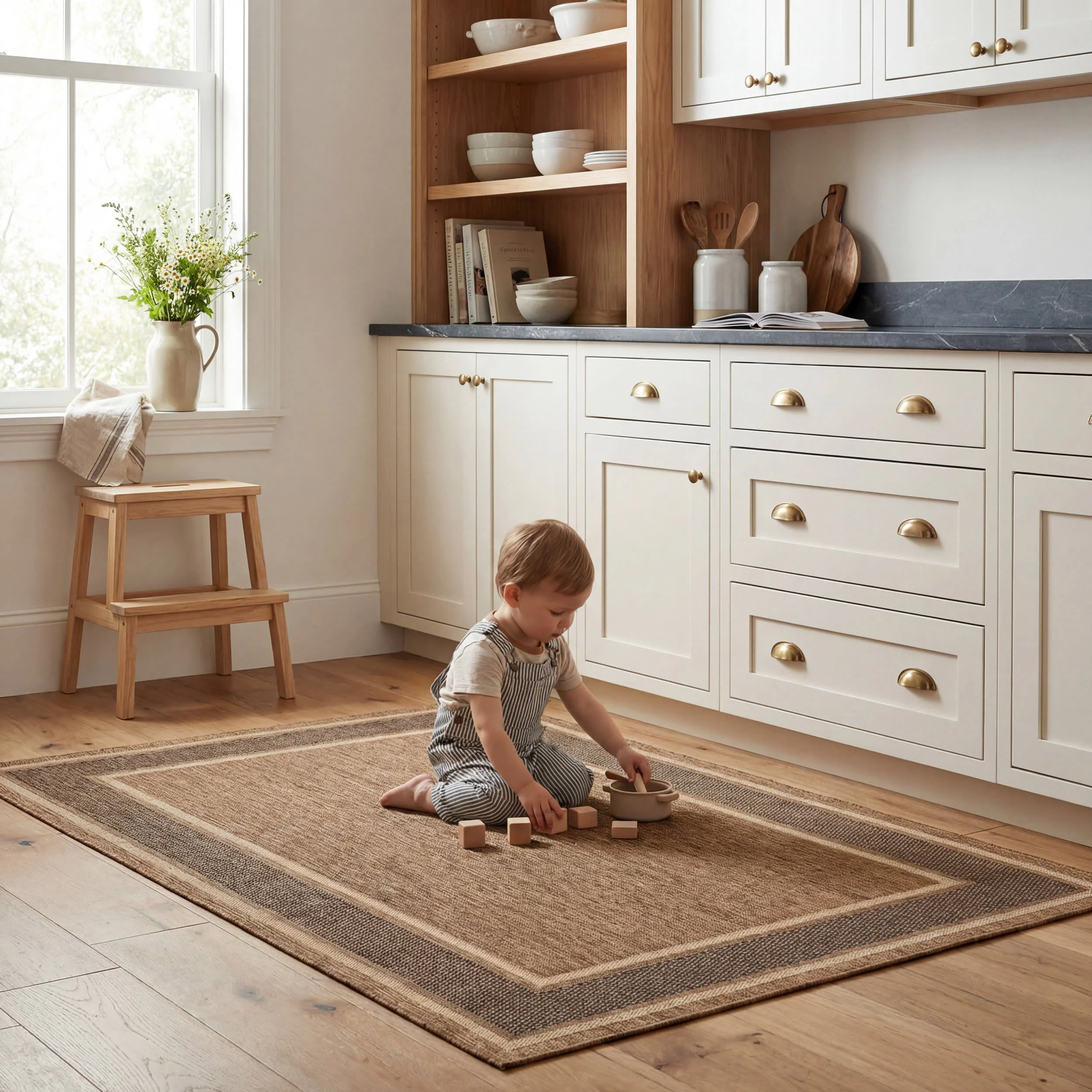 Aeli Modern Bordered Indoor/Outdoor Rug | Black - Image 9