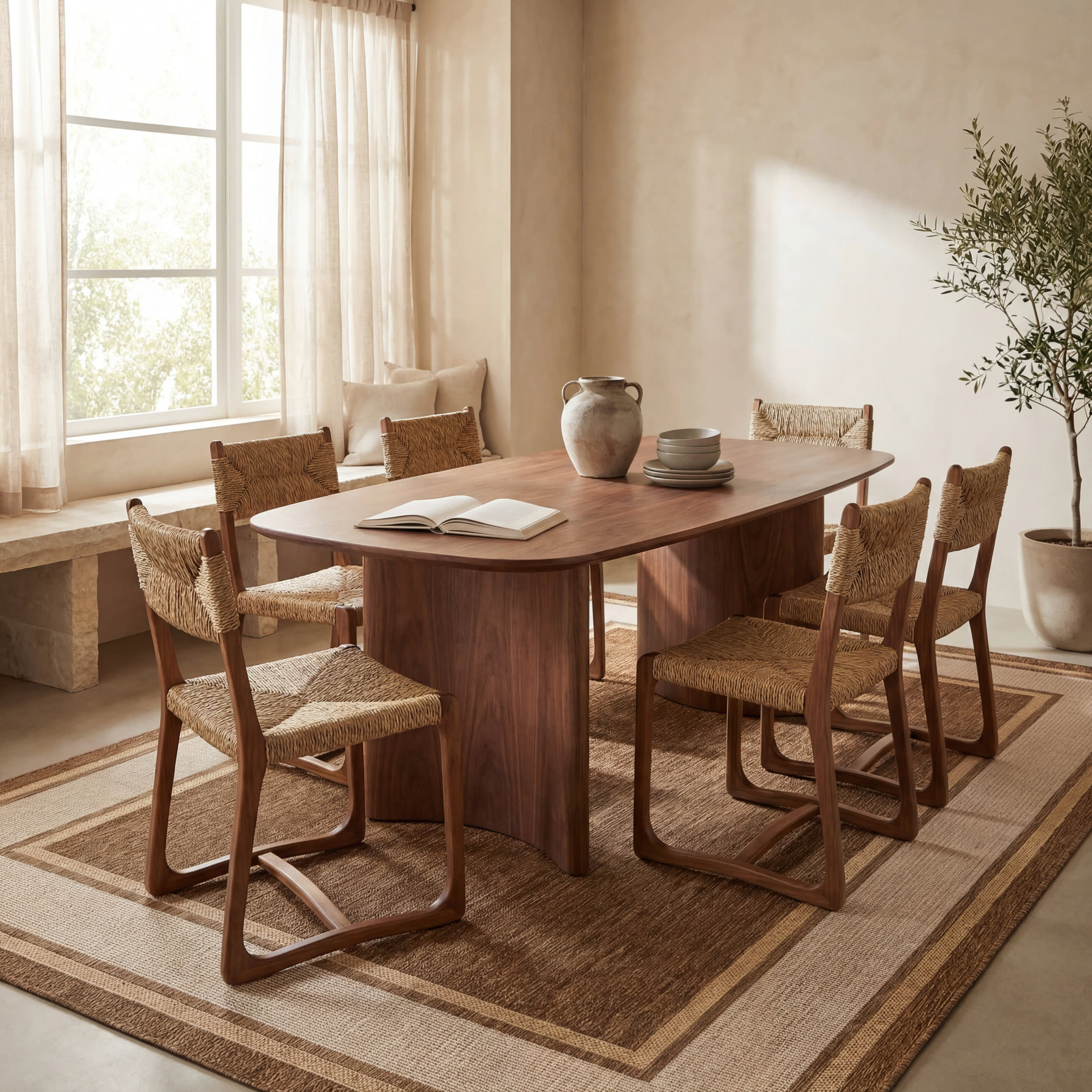 Aeli Modern Bordered Indoor/Outdoor Rug | Brown - Image 7