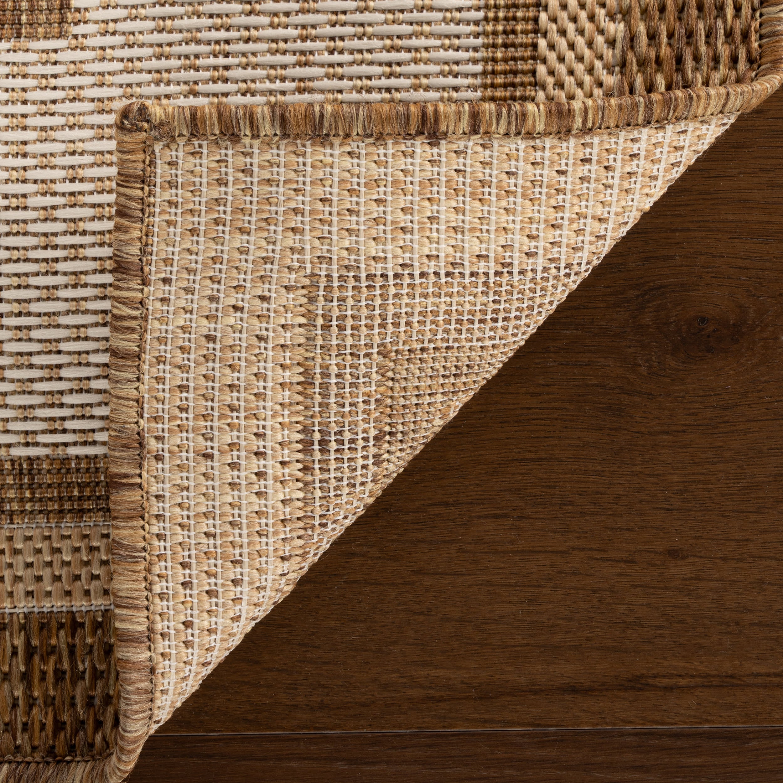 Aeli Modern Bordered Indoor/Outdoor Rug | Brown - Image 8
