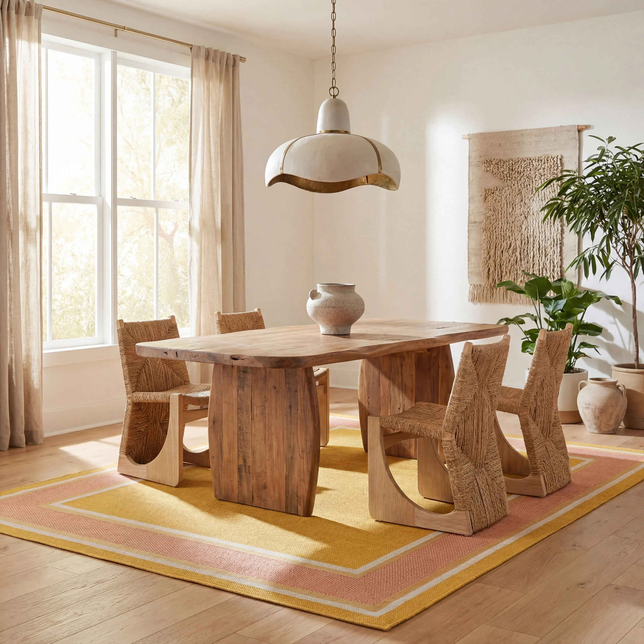 Aeli Modern Bordered Indoor/Outdoor Rug | Yellow - Image 7