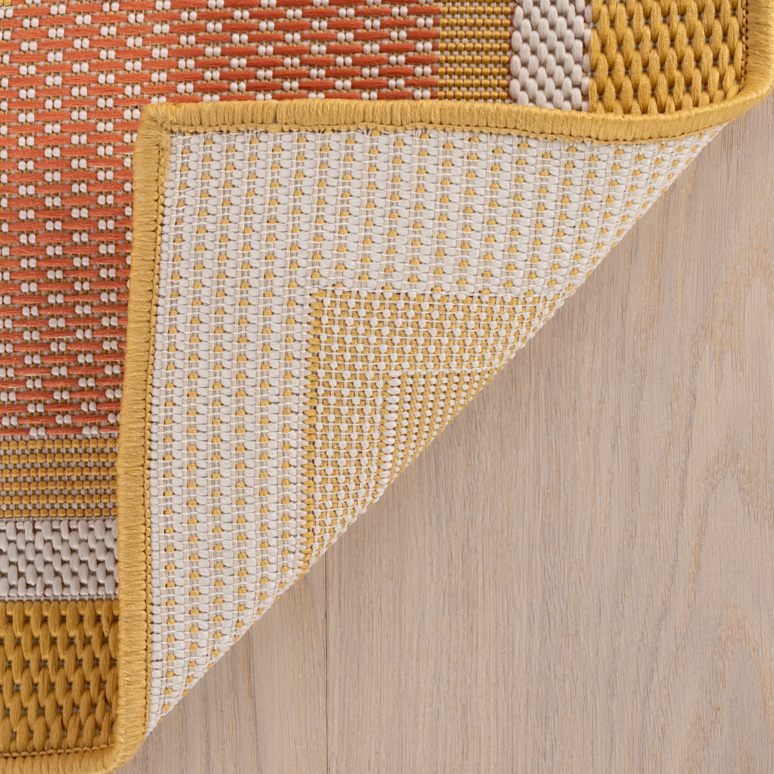 Aeli Modern Bordered Indoor/Outdoor Rug | Yellow - Image 8