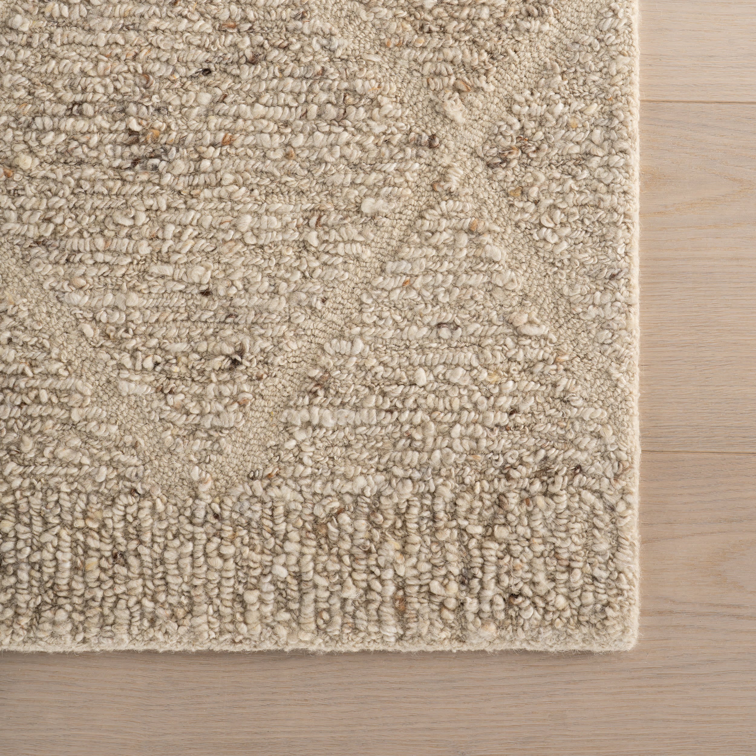 Afra Trellis Bohemian Hand Tufted Wool Rug | Sand - Image 4