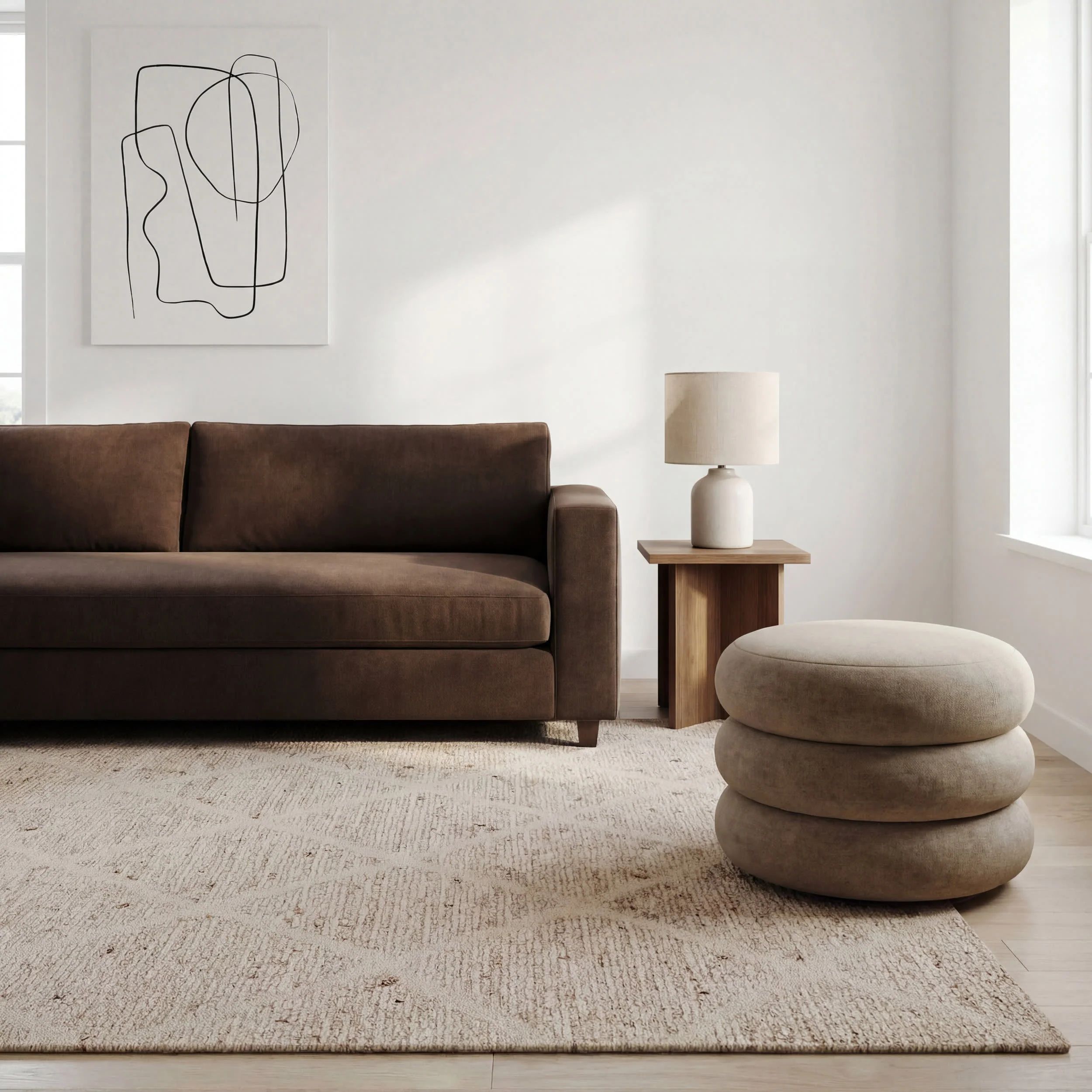 Afra Trellis Bohemian Hand Tufted Wool Rug | Sand - Image 5