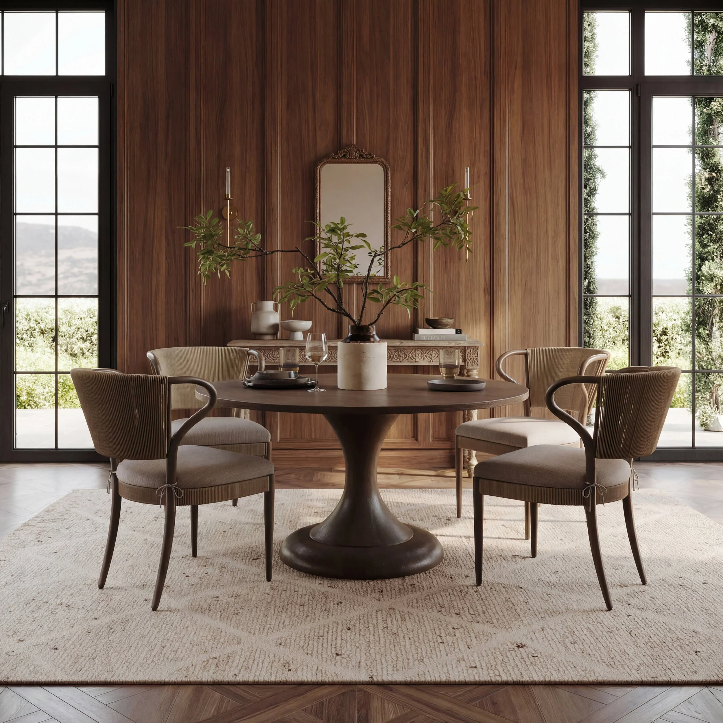 Afra Trellis Bohemian Hand Tufted Wool Rug | Sand - Image 7