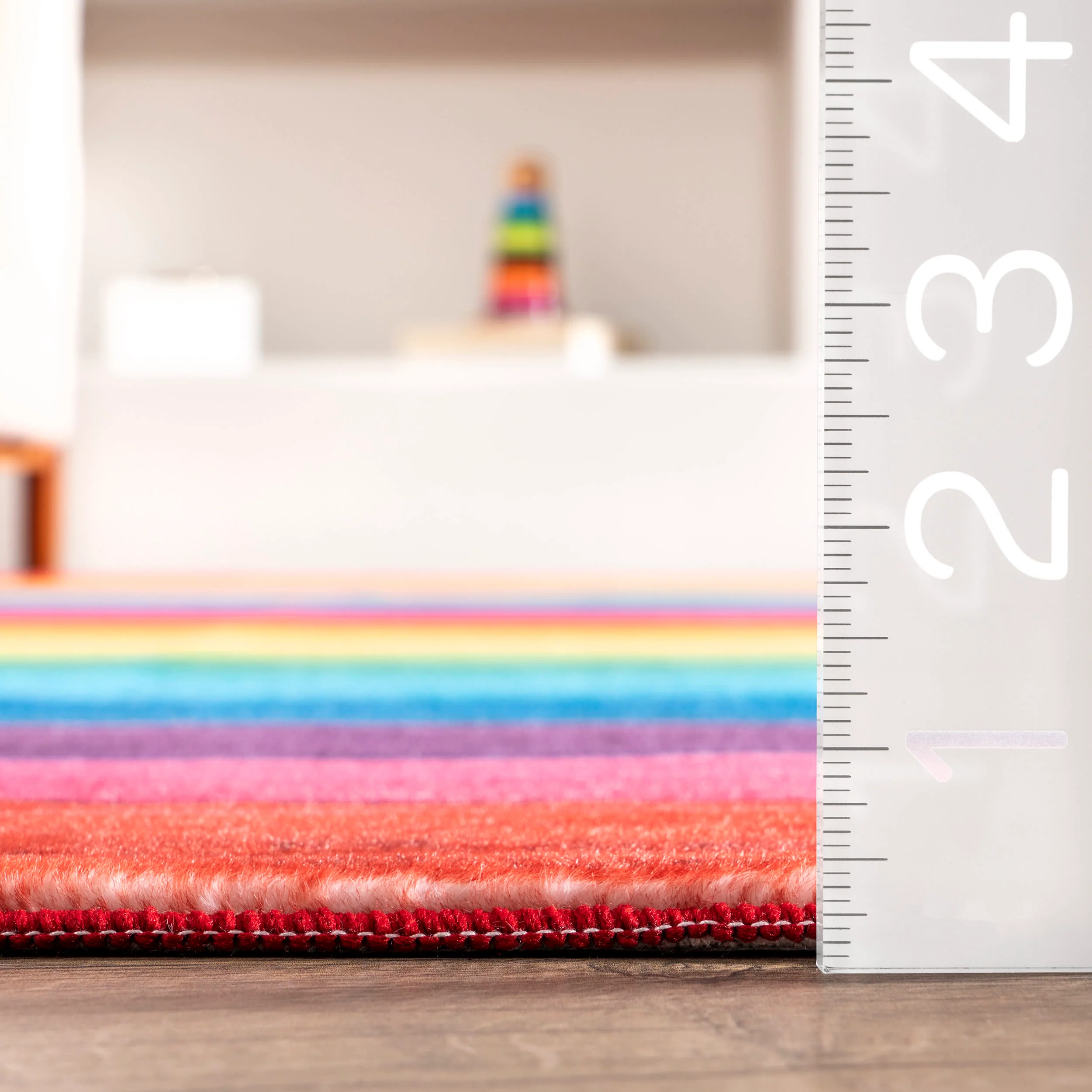 Agni Kids Washable Rainbow Rug | Multicolor - Image 5