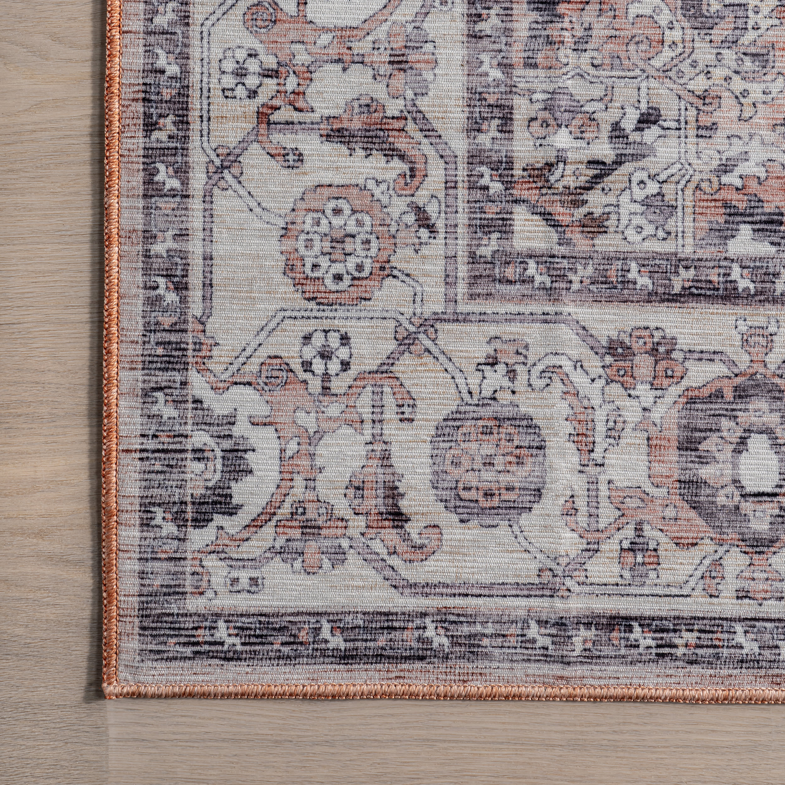 Ailish Botanical Washable Rug | Blush - Image 3