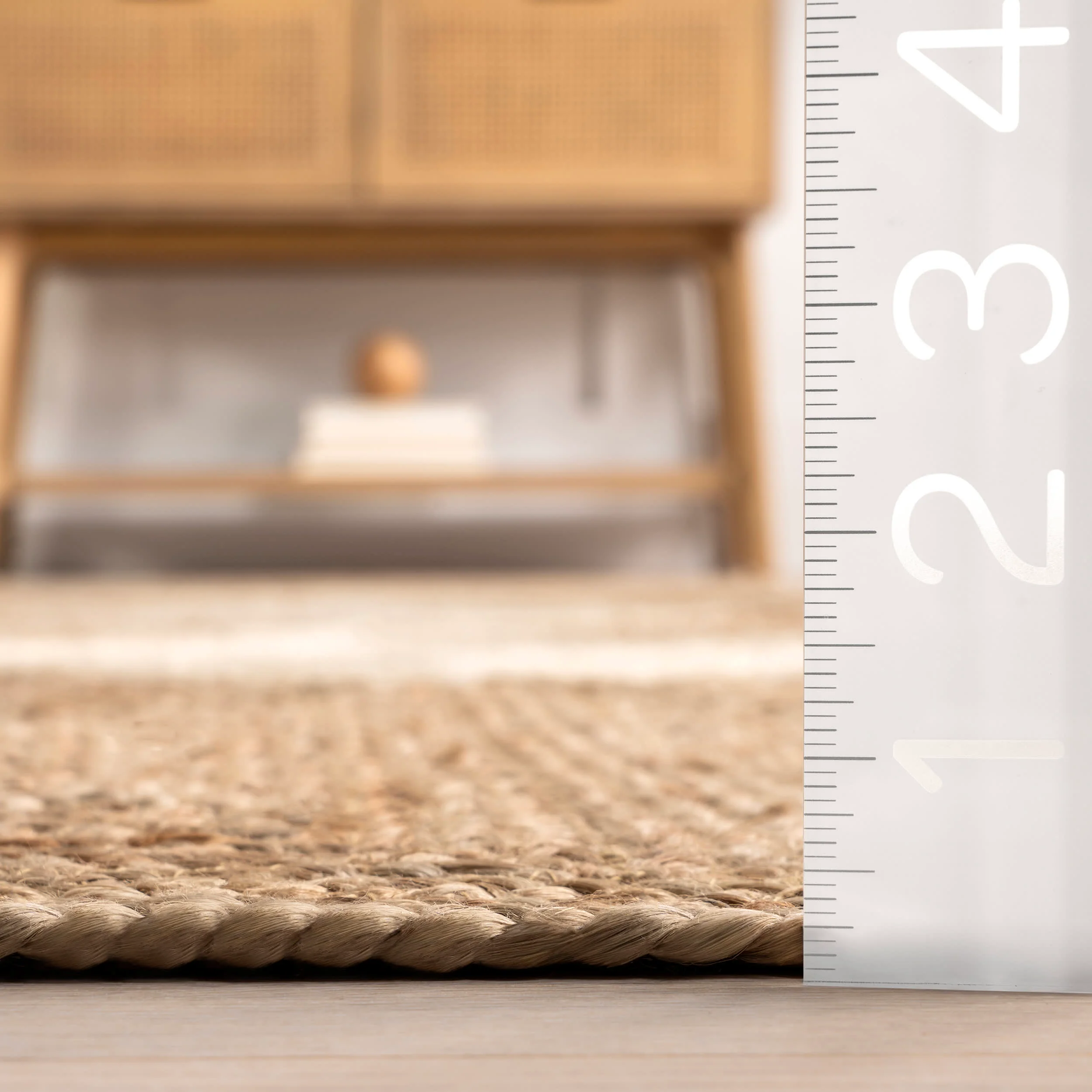 Ainslee Jute Bleached Trellis Rug | Natural - Image 5