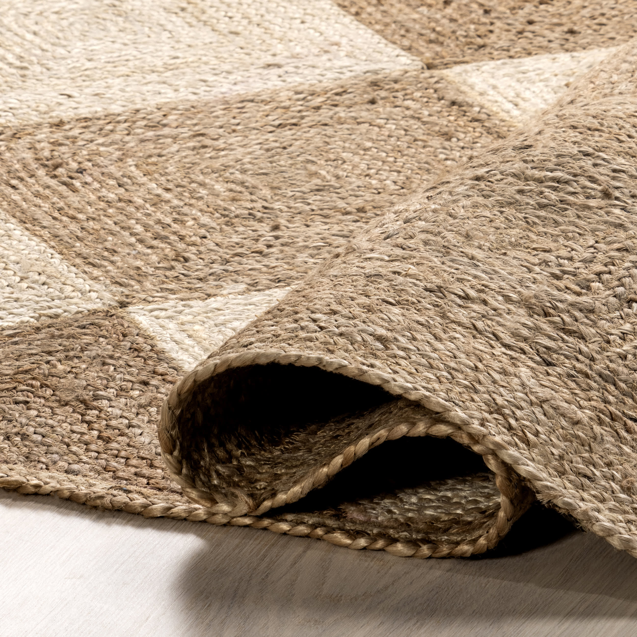 Ainslee Jute Bleached Trellis Rug | Natural - Image 8