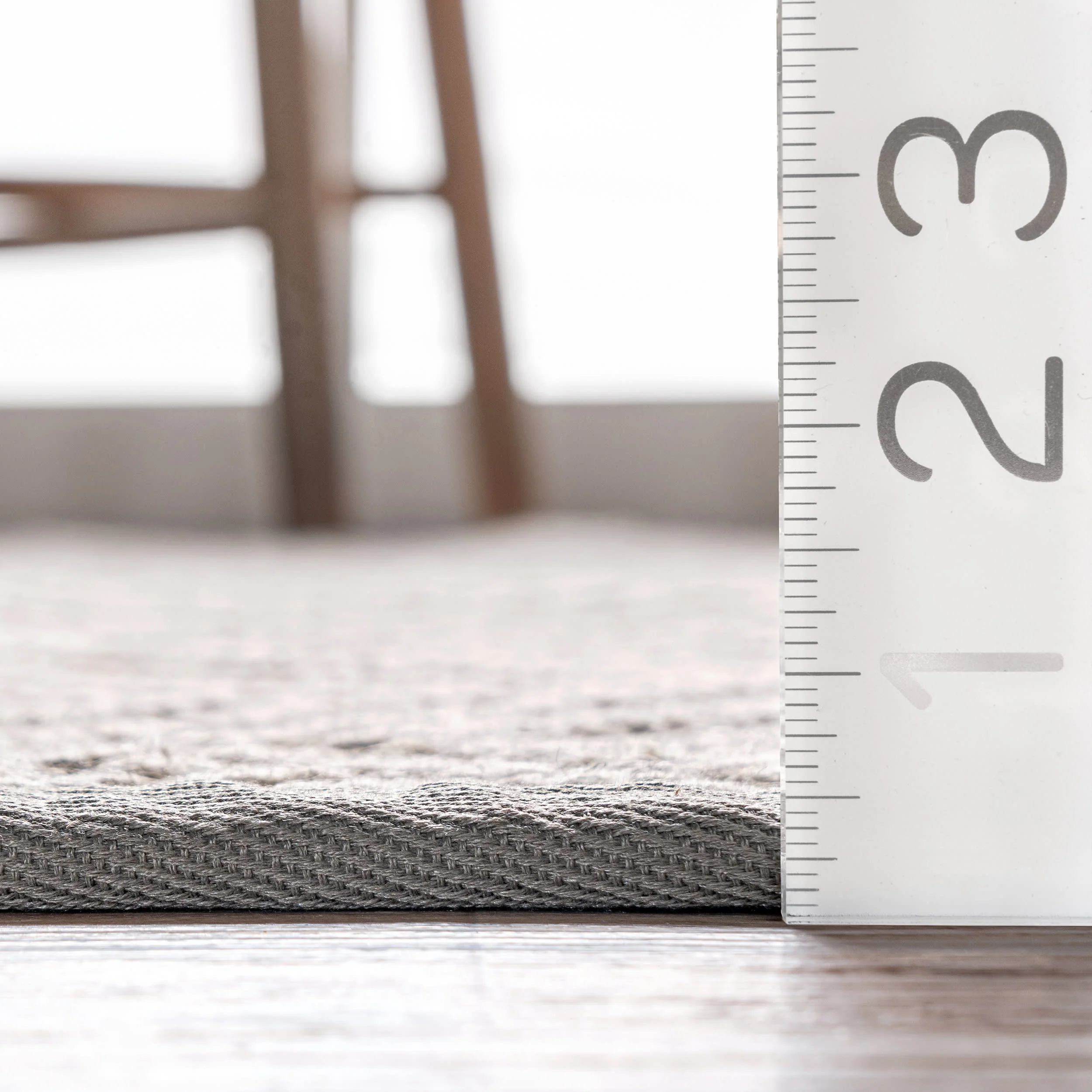 Aisha Monochrome Texture Rug | Grey - Image 5