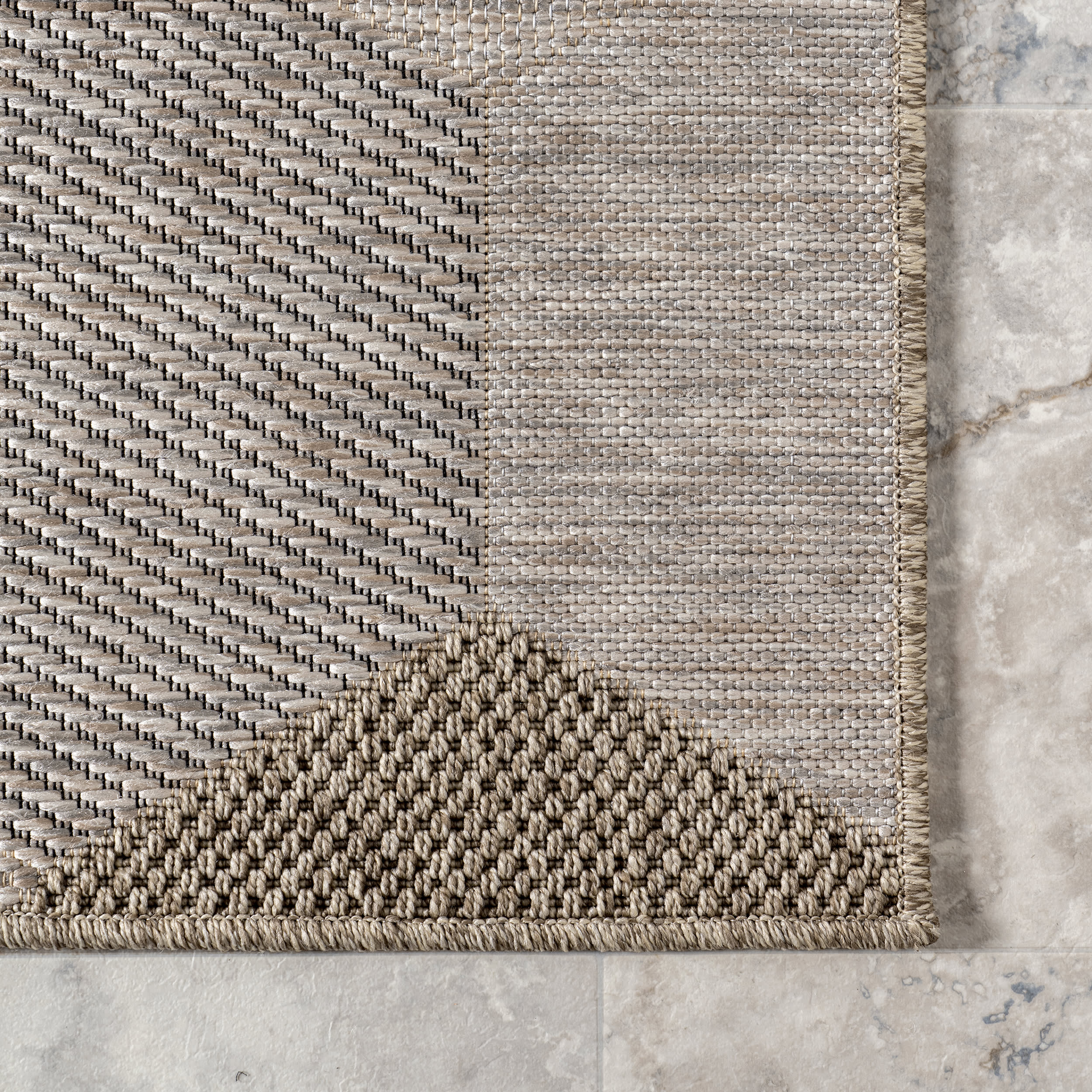 Akaila Kaleidoscope Indoor/Outdoor Rug | Tan - Image 3