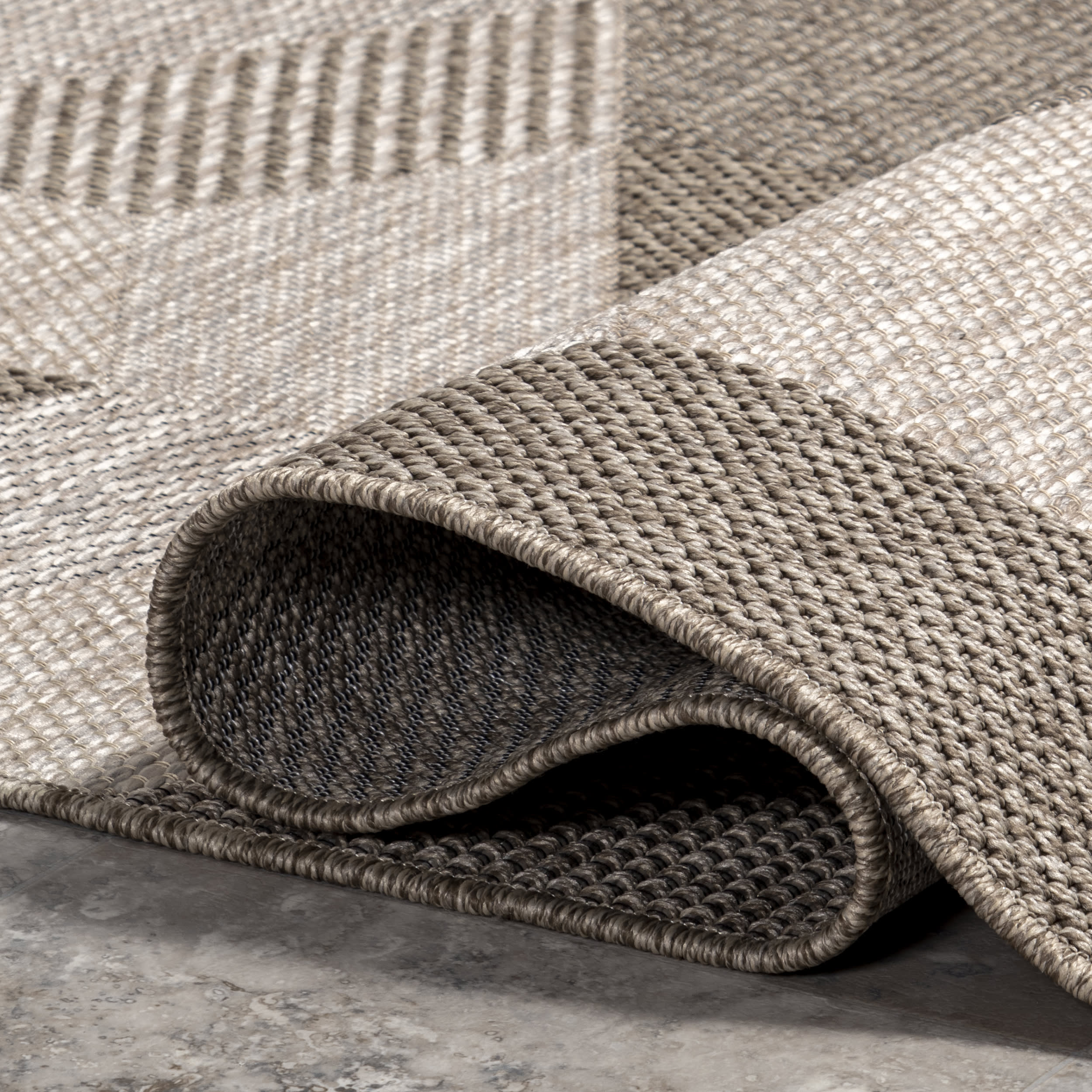 Akaila Kaleidoscope Indoor/Outdoor Rug | Tan - Image 8