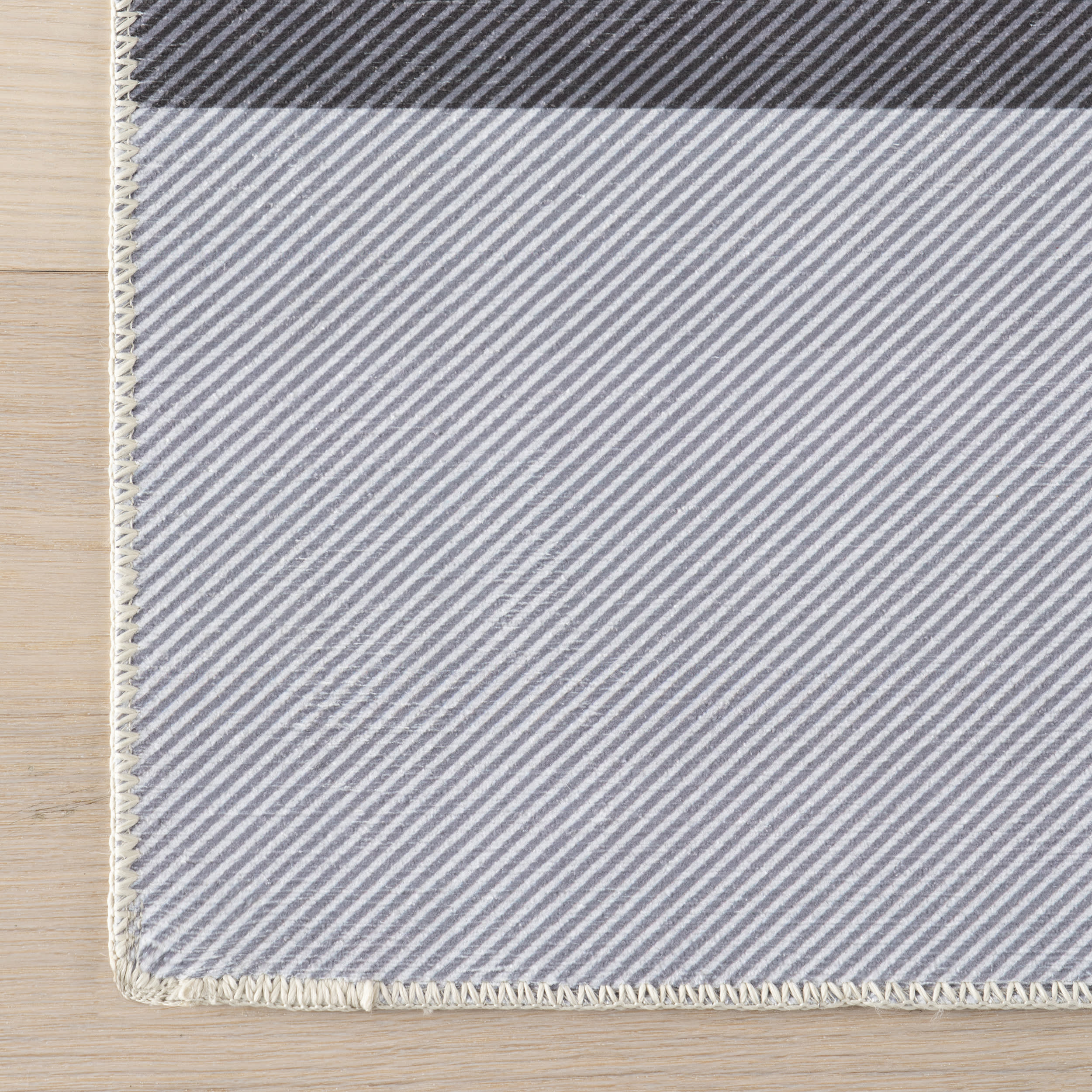 Alanna Buffalo Plaid Spill Proof Washable Rug | Grey - Image 4