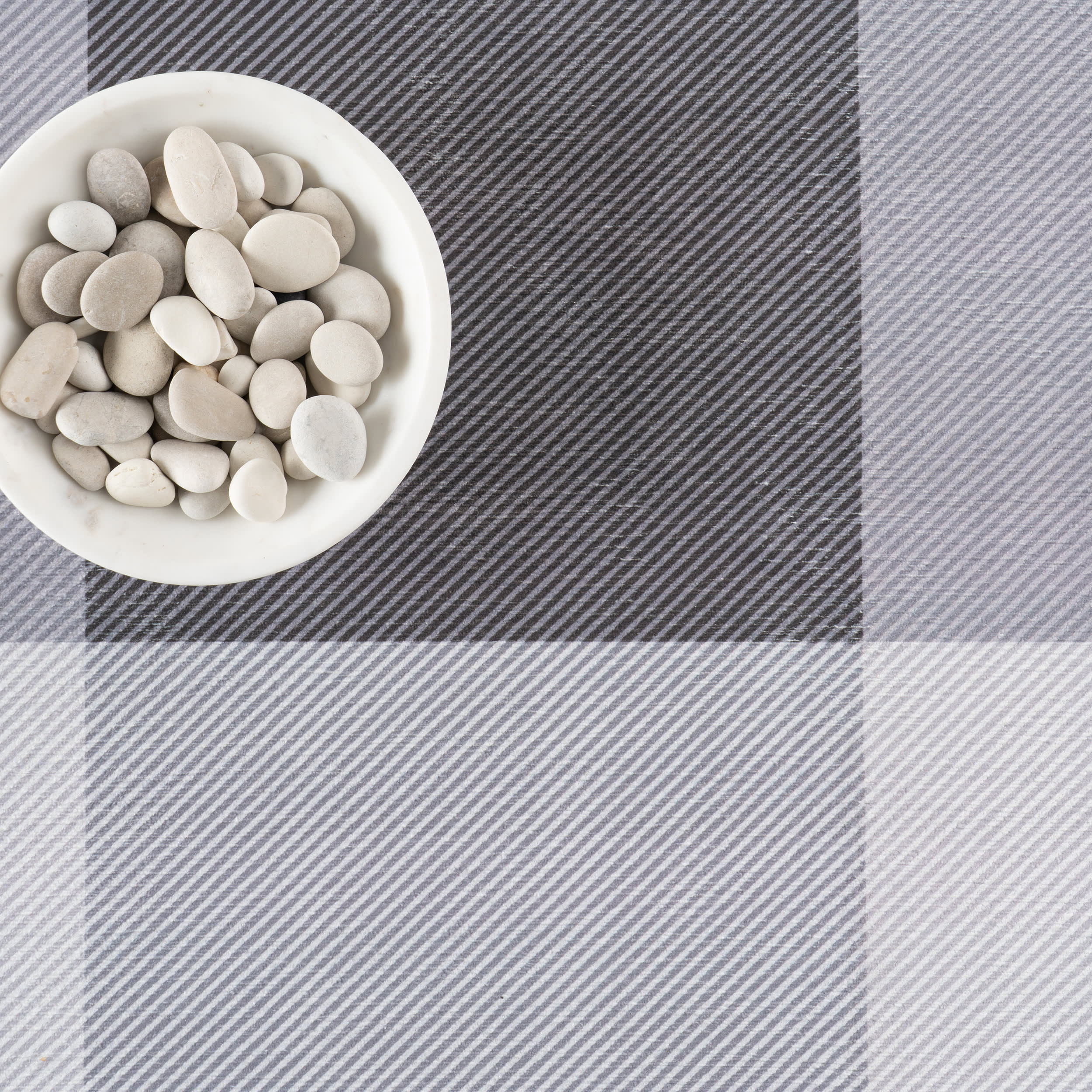 Alanna Buffalo Plaid Spill Proof Washable Rug | Grey - Image 8