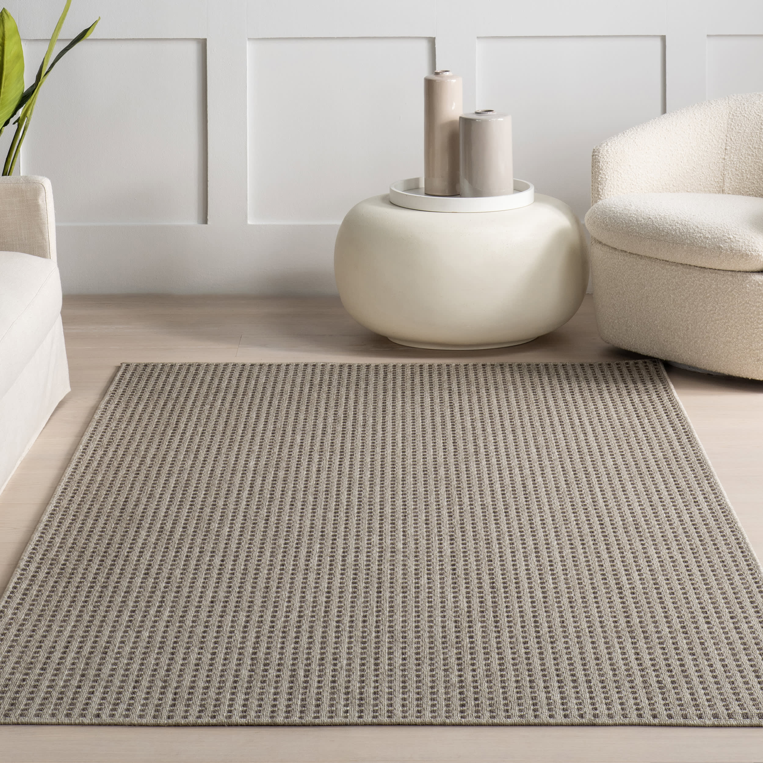 Alayna Textured Geometric Indoor/Outdoor Rug | Light Grey - Image 5
