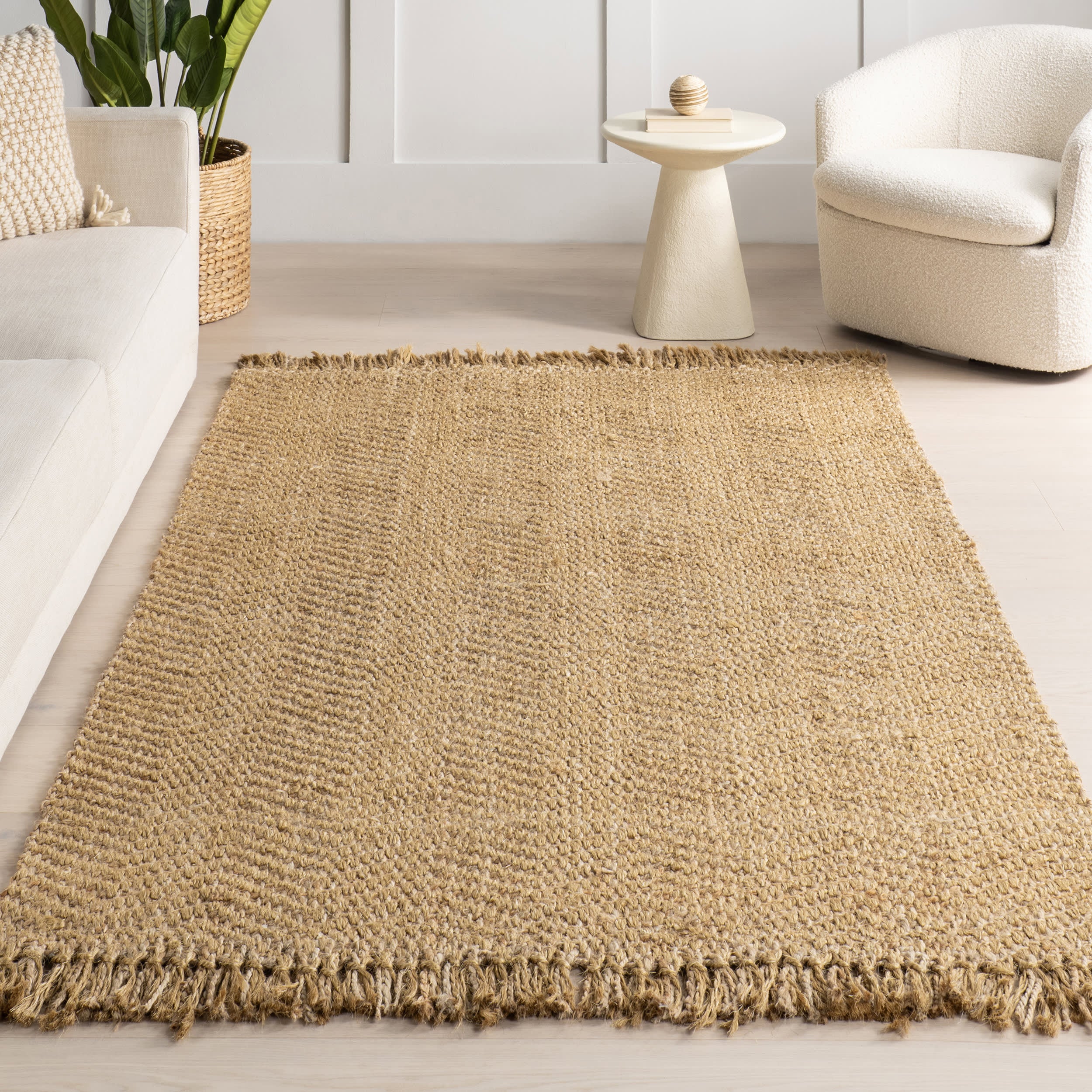Alberta Tasseled Jute-Blend Rug | Natural - Image 5