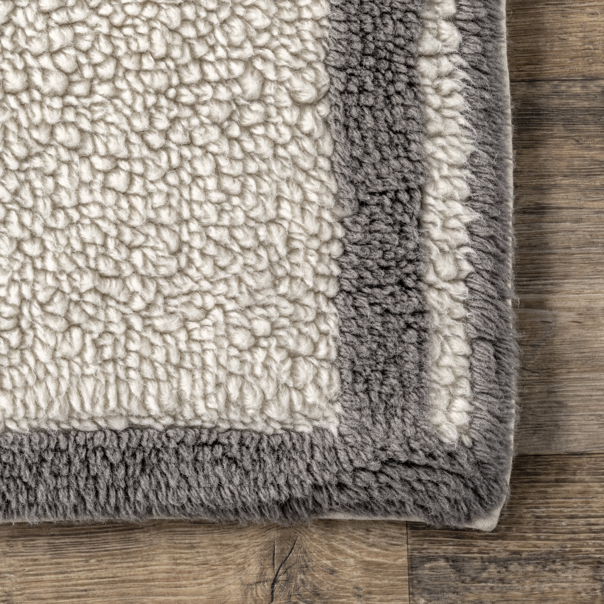 Aleena Wool Diamond Washable Rug | Ivory - Image 3