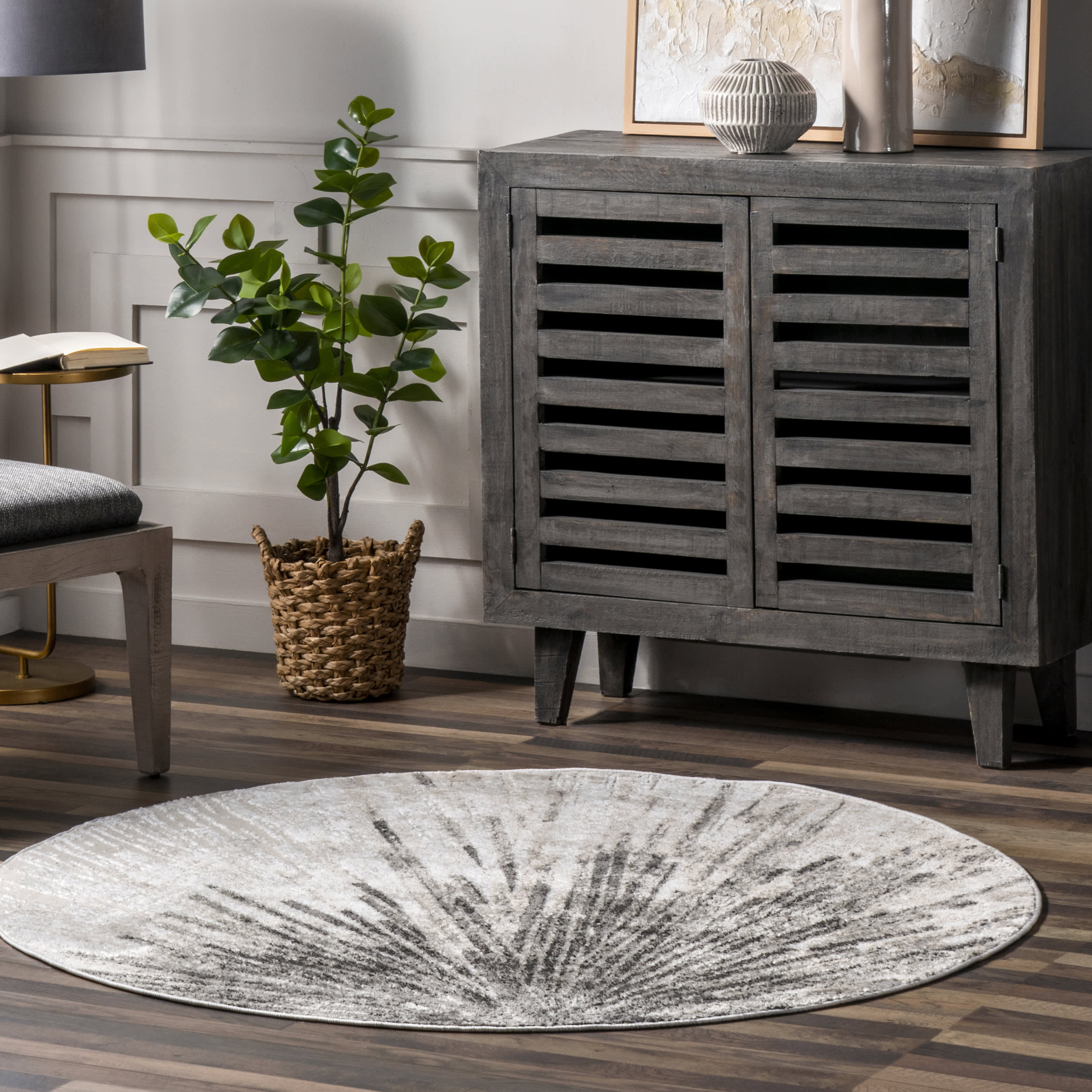 Alessia Splash Abstract Rug | Beige - Image 2
