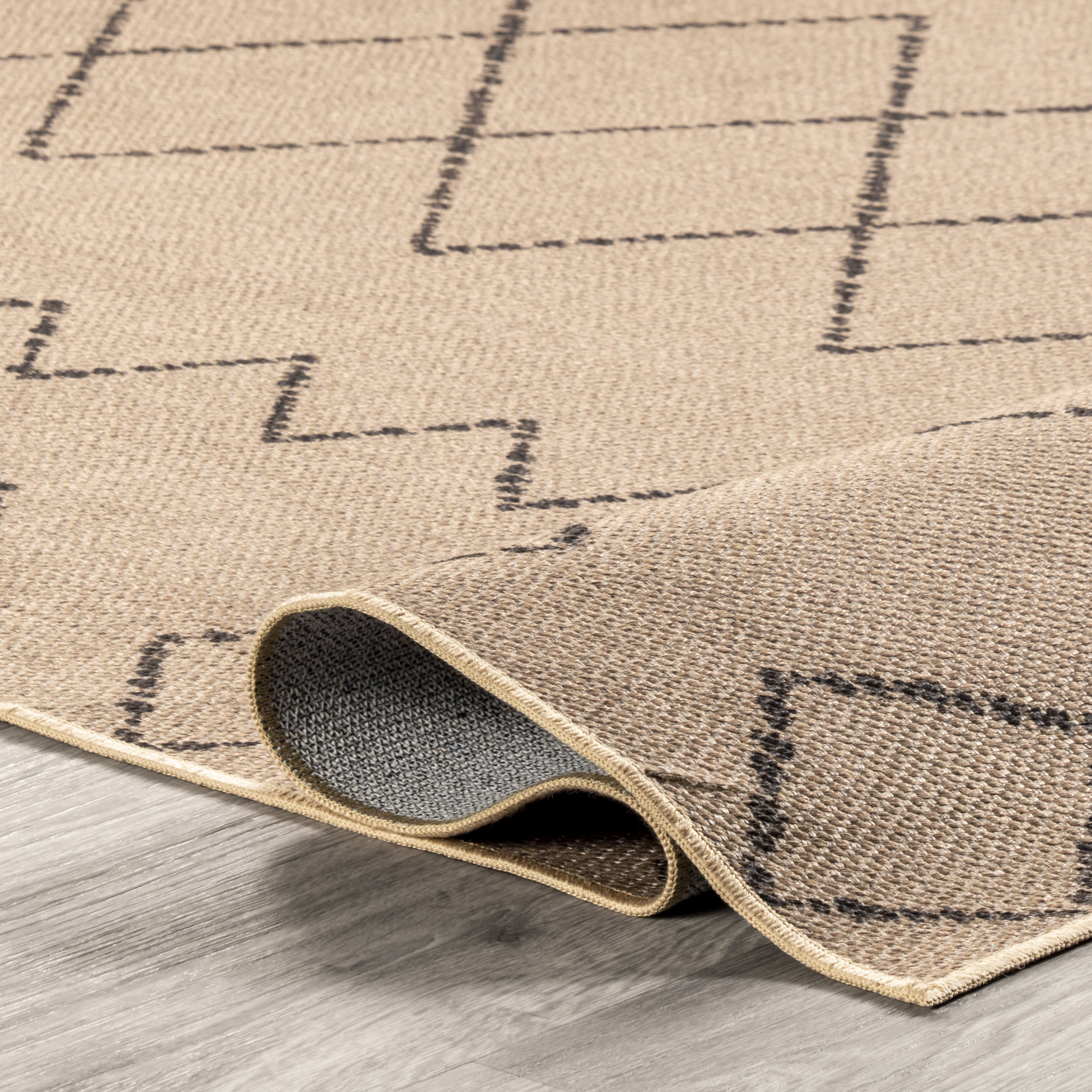 Alexandra Easy-Jute Washable Zig Zag Rug | Natural - Image 6