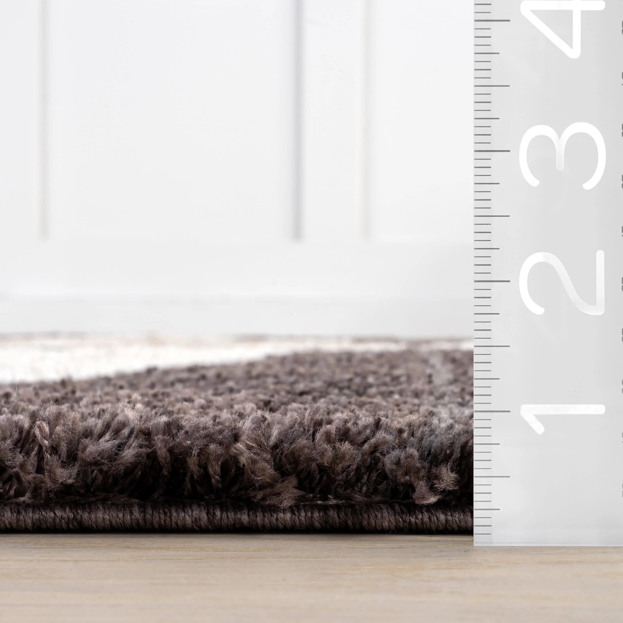 Alexia Diamond Tasseled Rug | Brown - Image 6