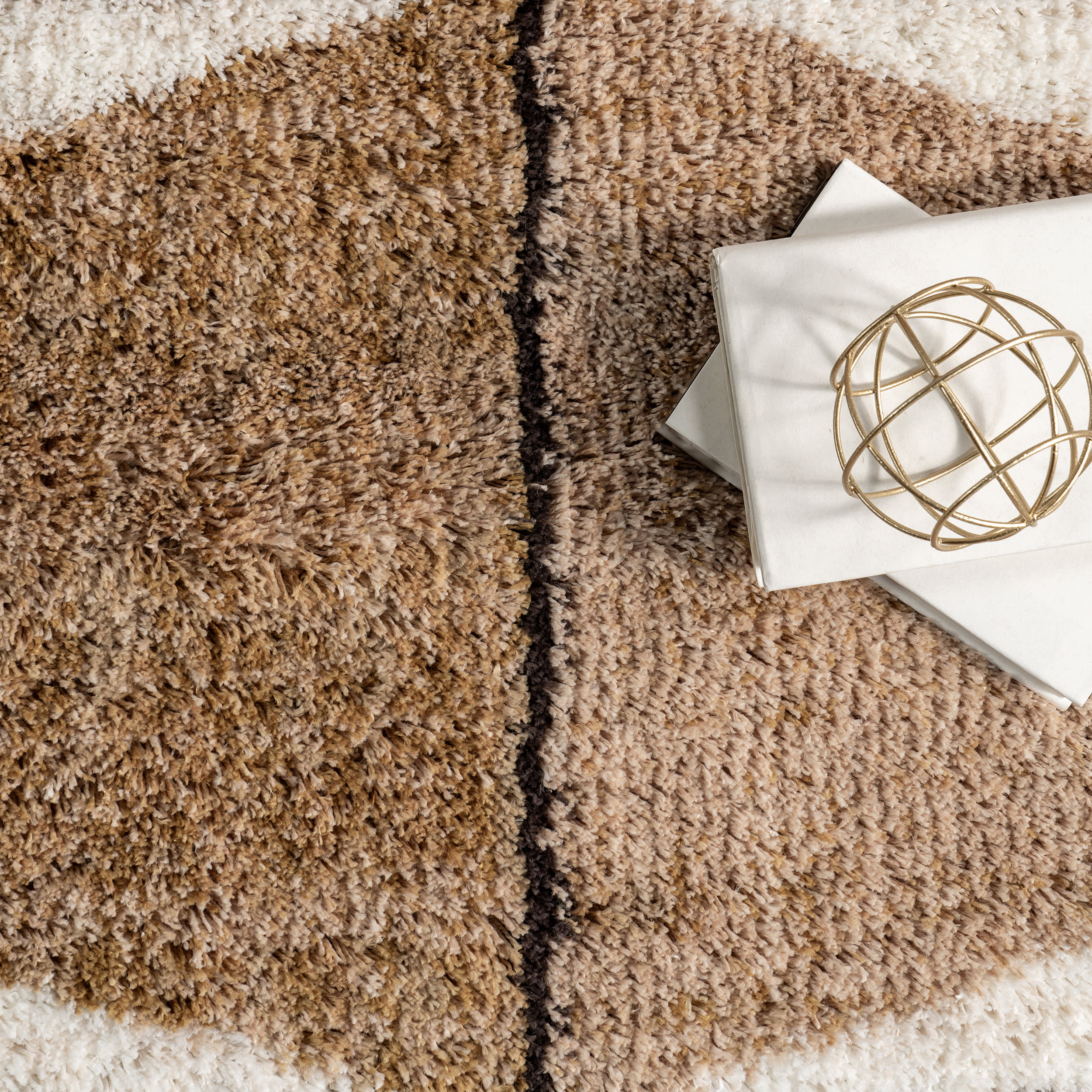 Alexia Diamond Tasseled Rug | Light Brown - Image 7
