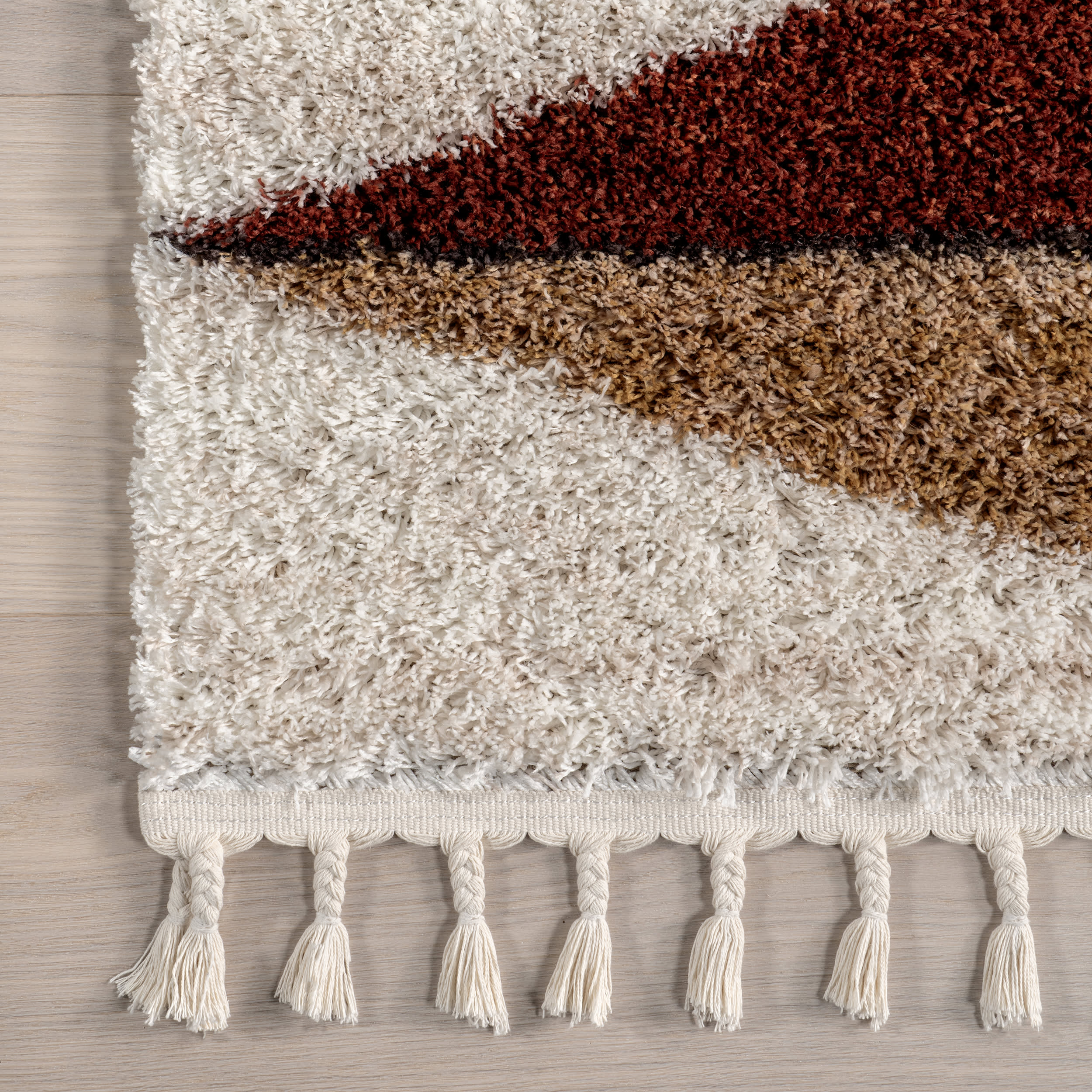 Alexia Diamond Tasseled Rug | Multicolor - Image 3