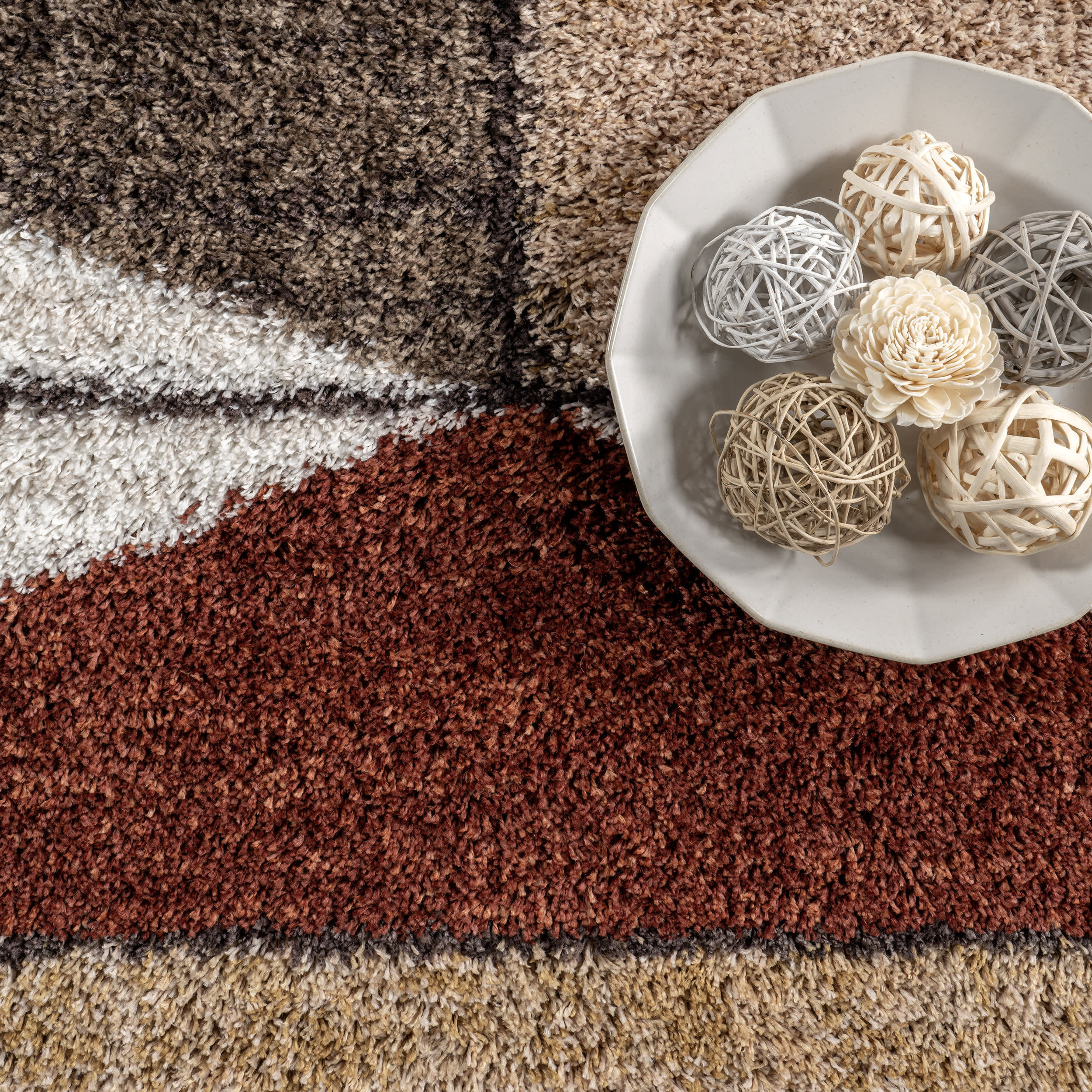 Alexia Diamond Tasseled Rug | Multicolor - Image 7