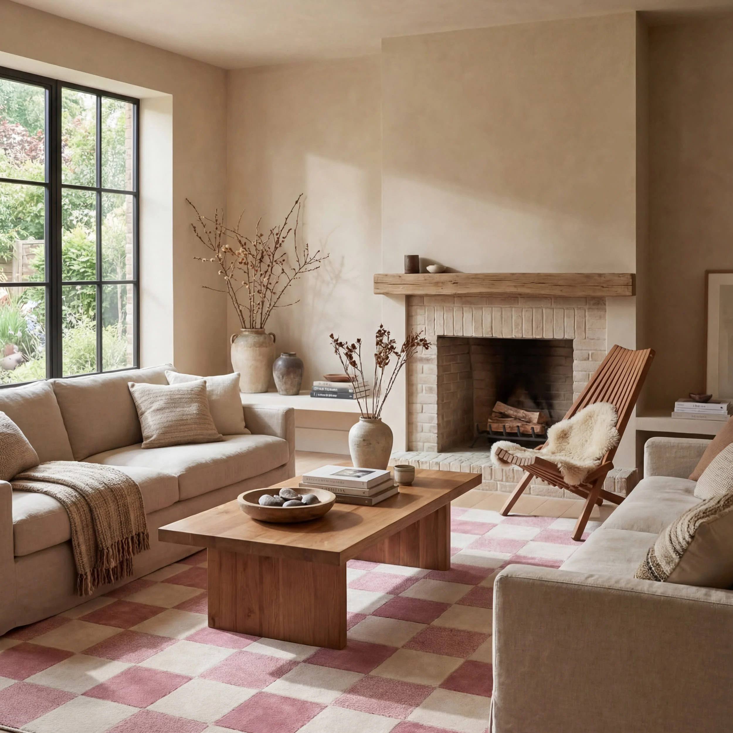 Alexie Two-Tone Checkered Rug | Pink - Image 2