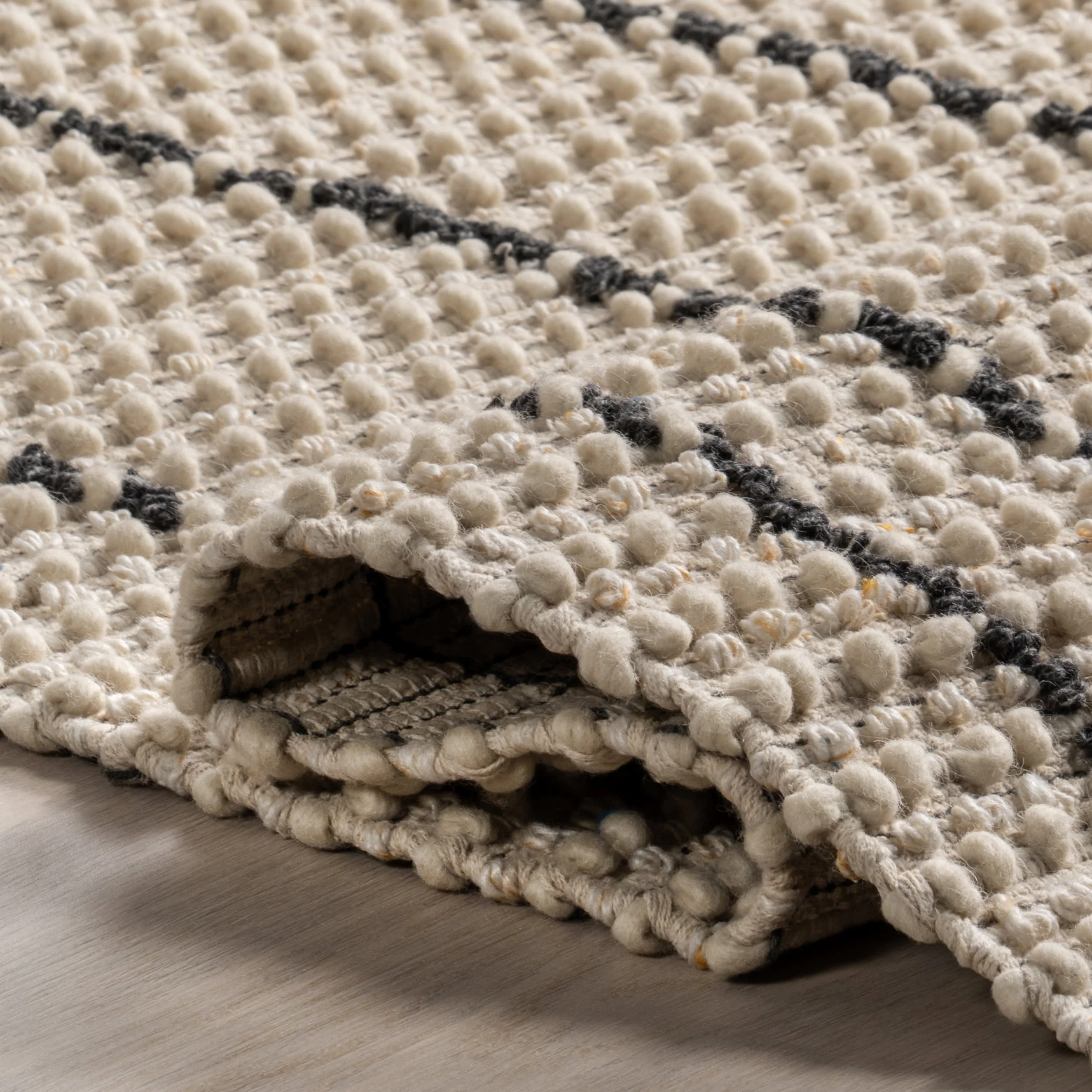 Ali Modern Blocks Rug | Ivory - Image 8