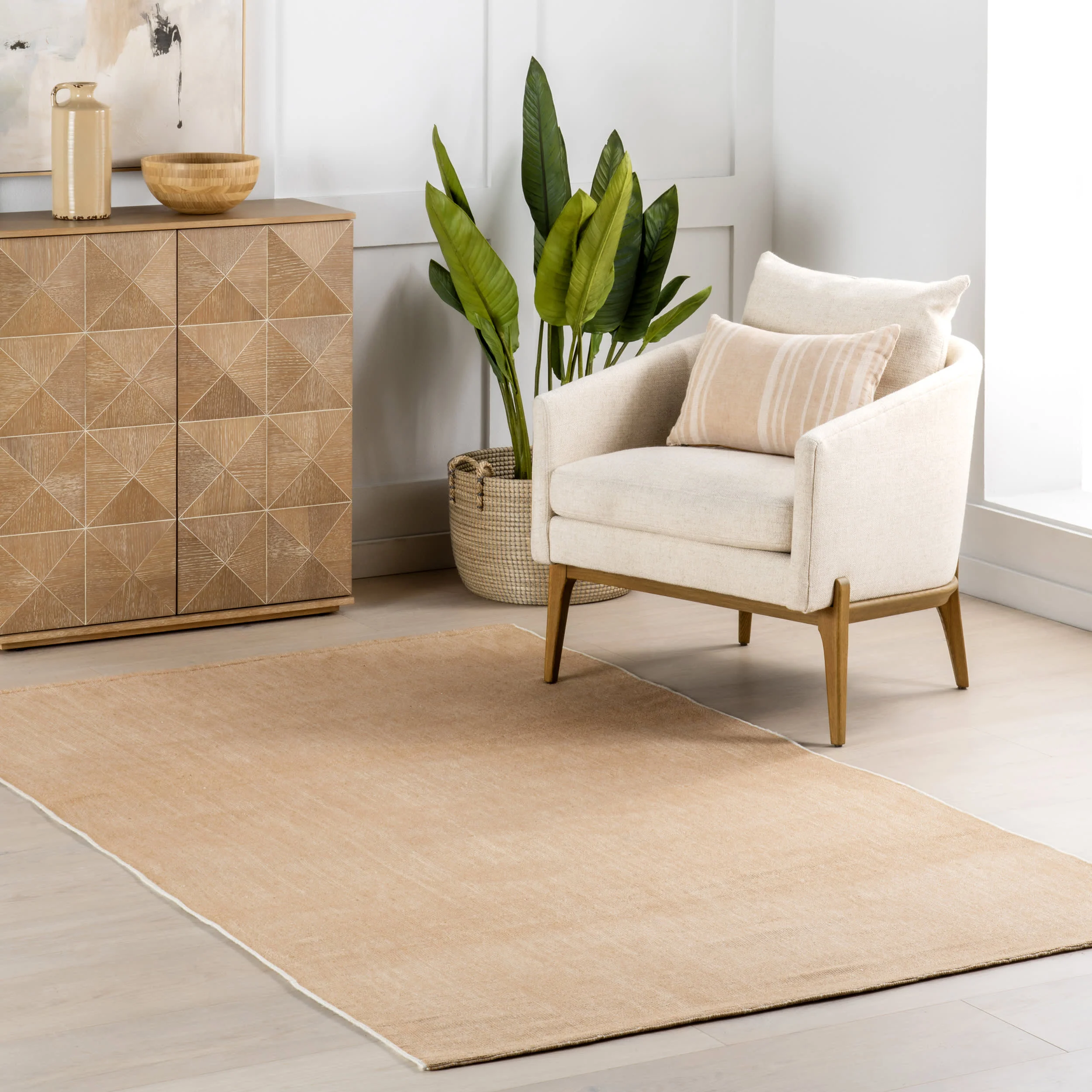 Alira Solid Indoor/Outdoor Rug | Brown - Image 2