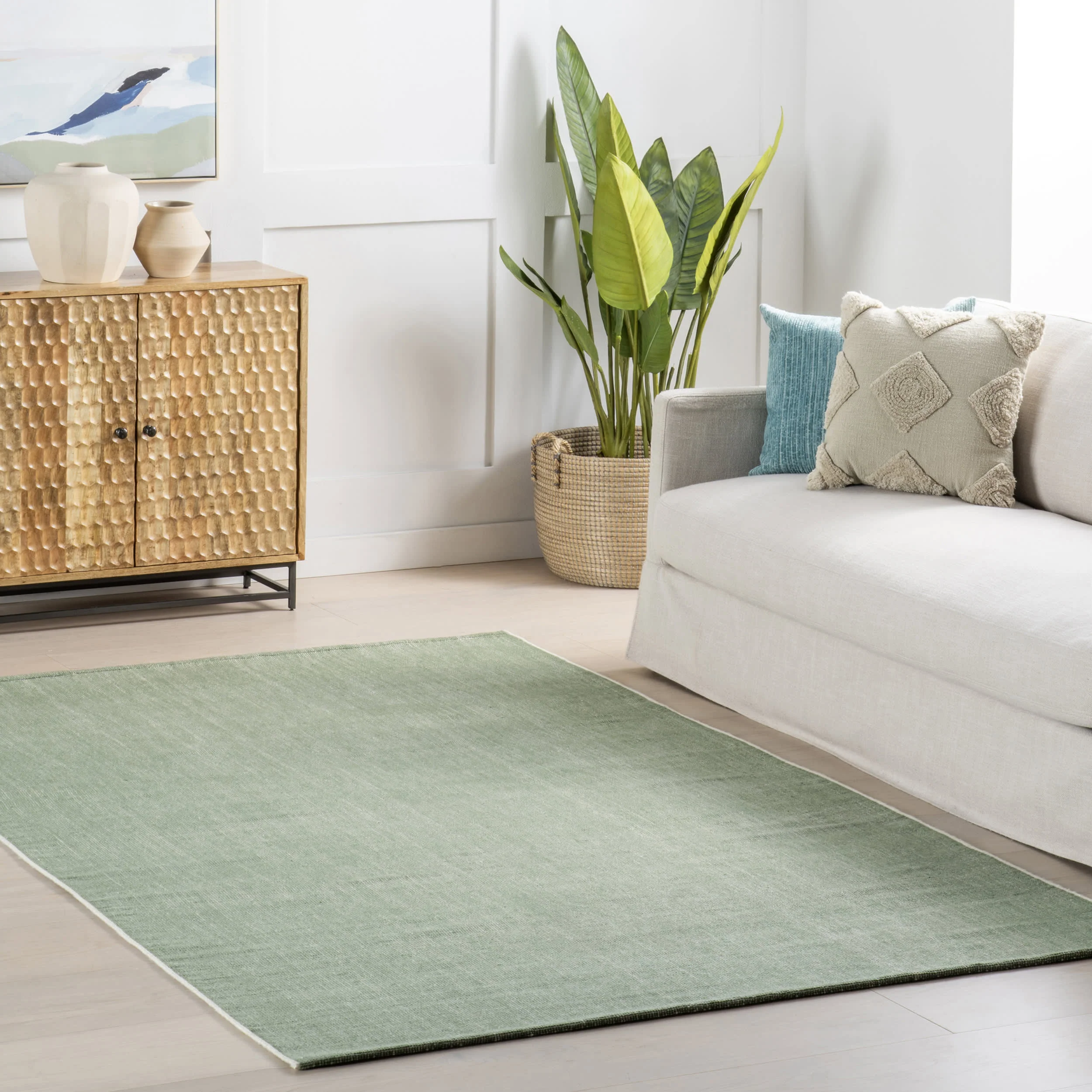Alira Solid Indoor/Outdoor Rug | Green - Image 2