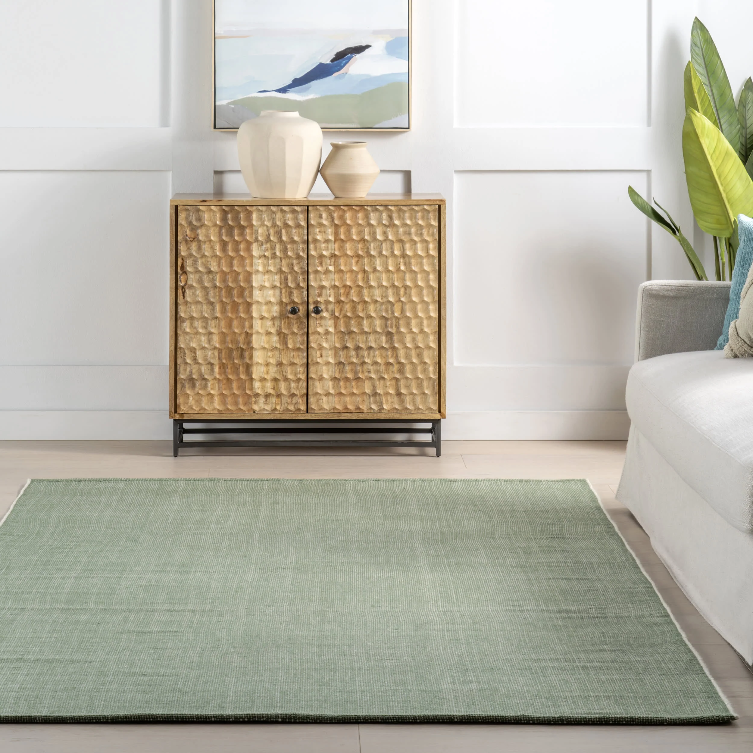 Alira Solid Indoor/Outdoor Rug | Green - Image 5