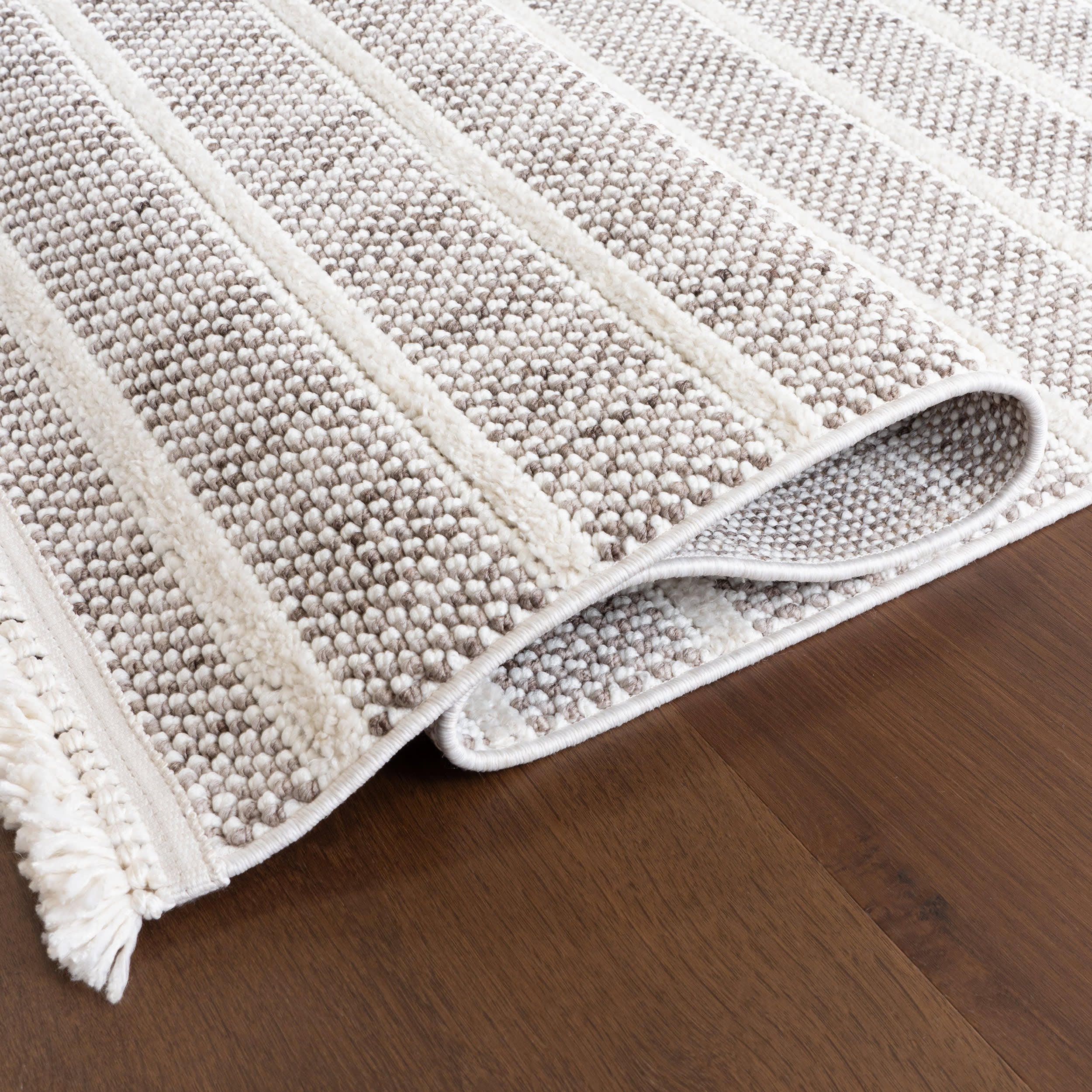 Alison Striped Rug | Ivory - Image 9