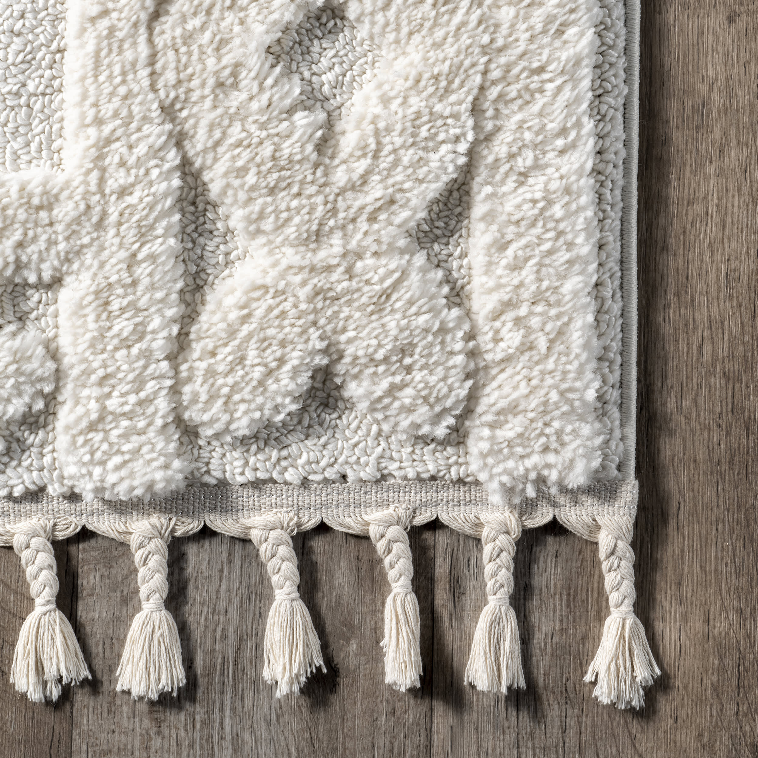 Alissa Textured Shapes Rug | Beige - Image 3